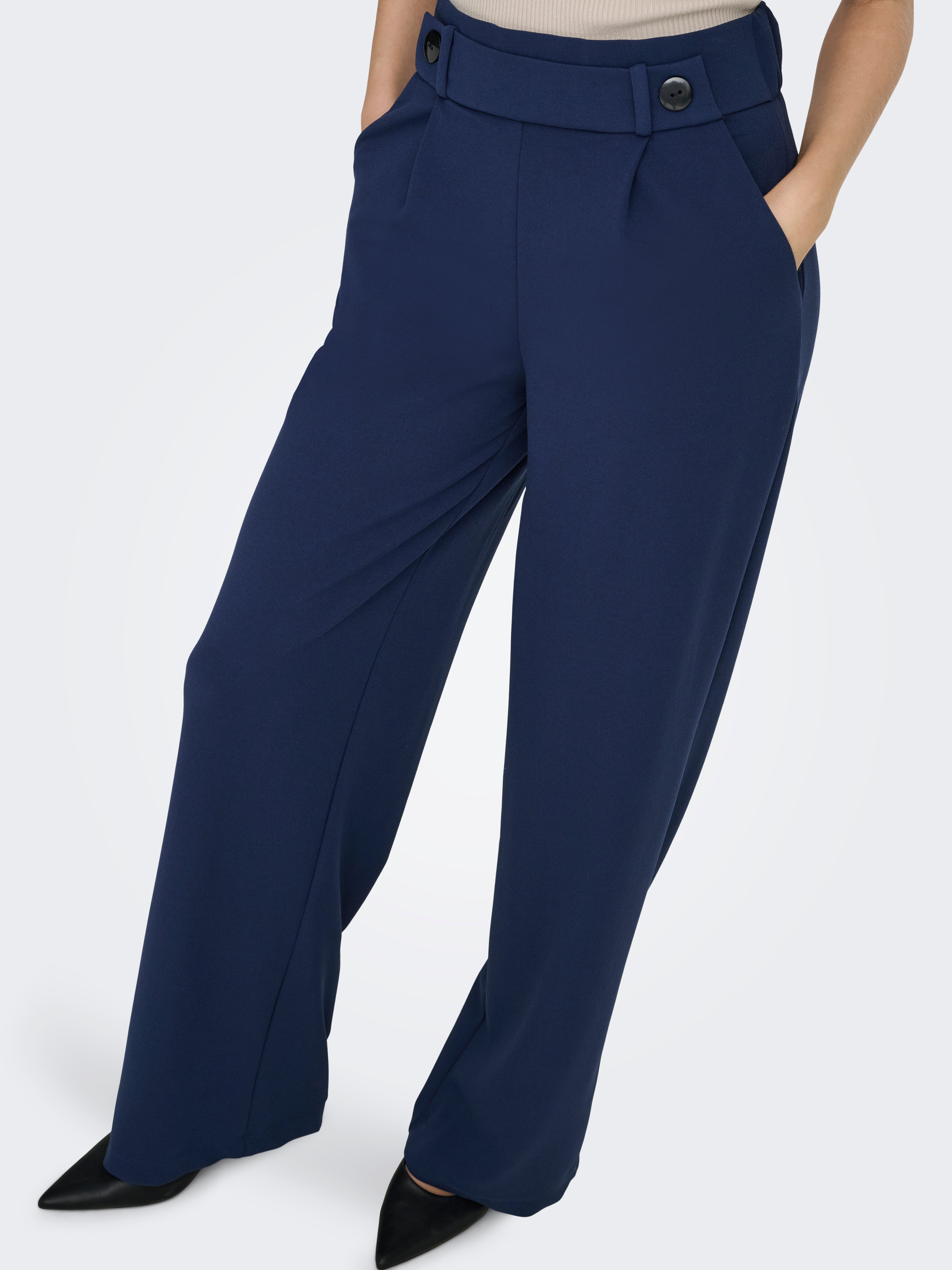 JDYGEGGO Wide Leg Fit Wide-leg trousers Black Iris