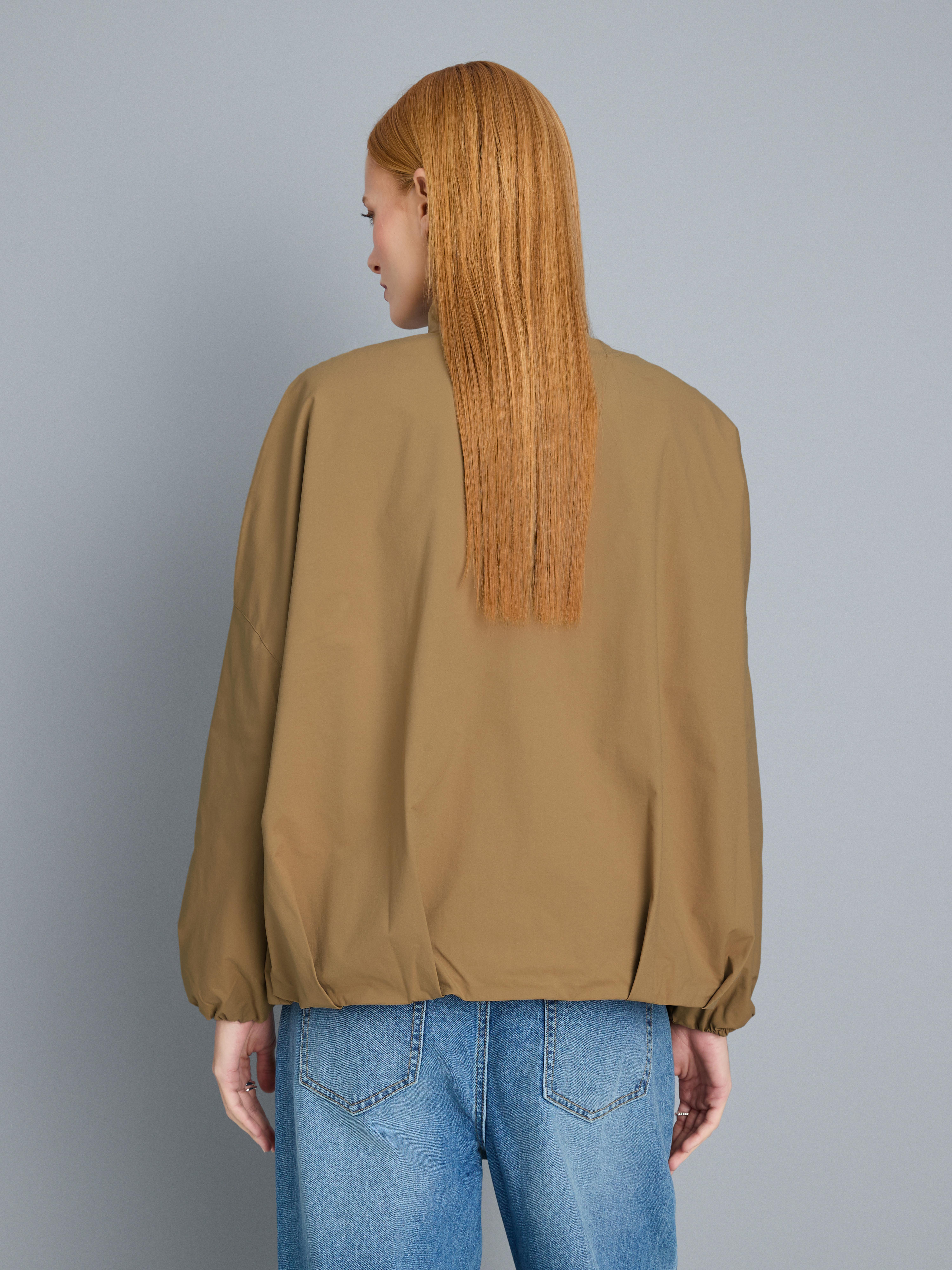 Relaxed Funnel Neck Jacket - Stone