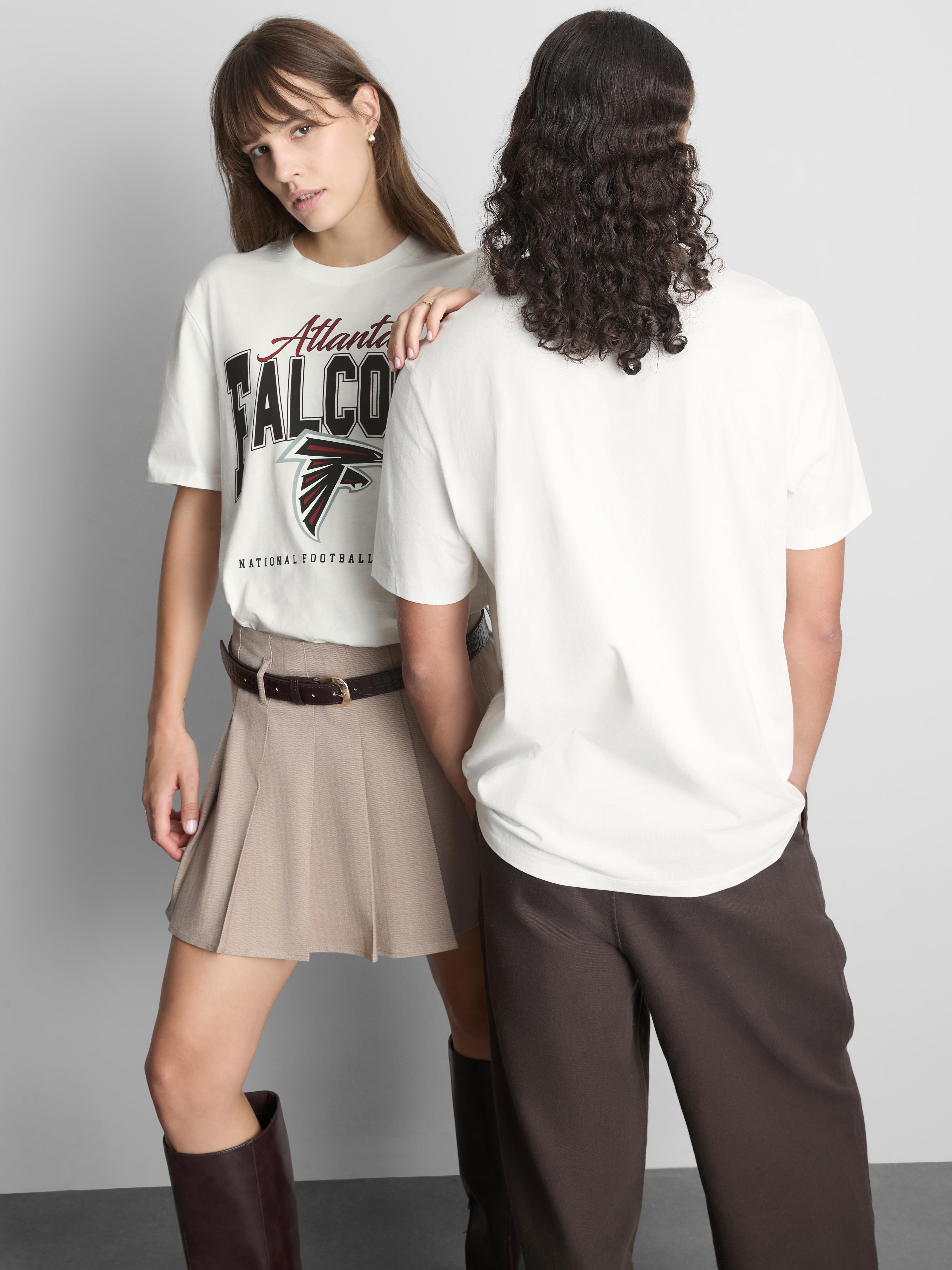 NFL Atlanta Falcons Pure Cotton Graphic T-Shirt - Ivory