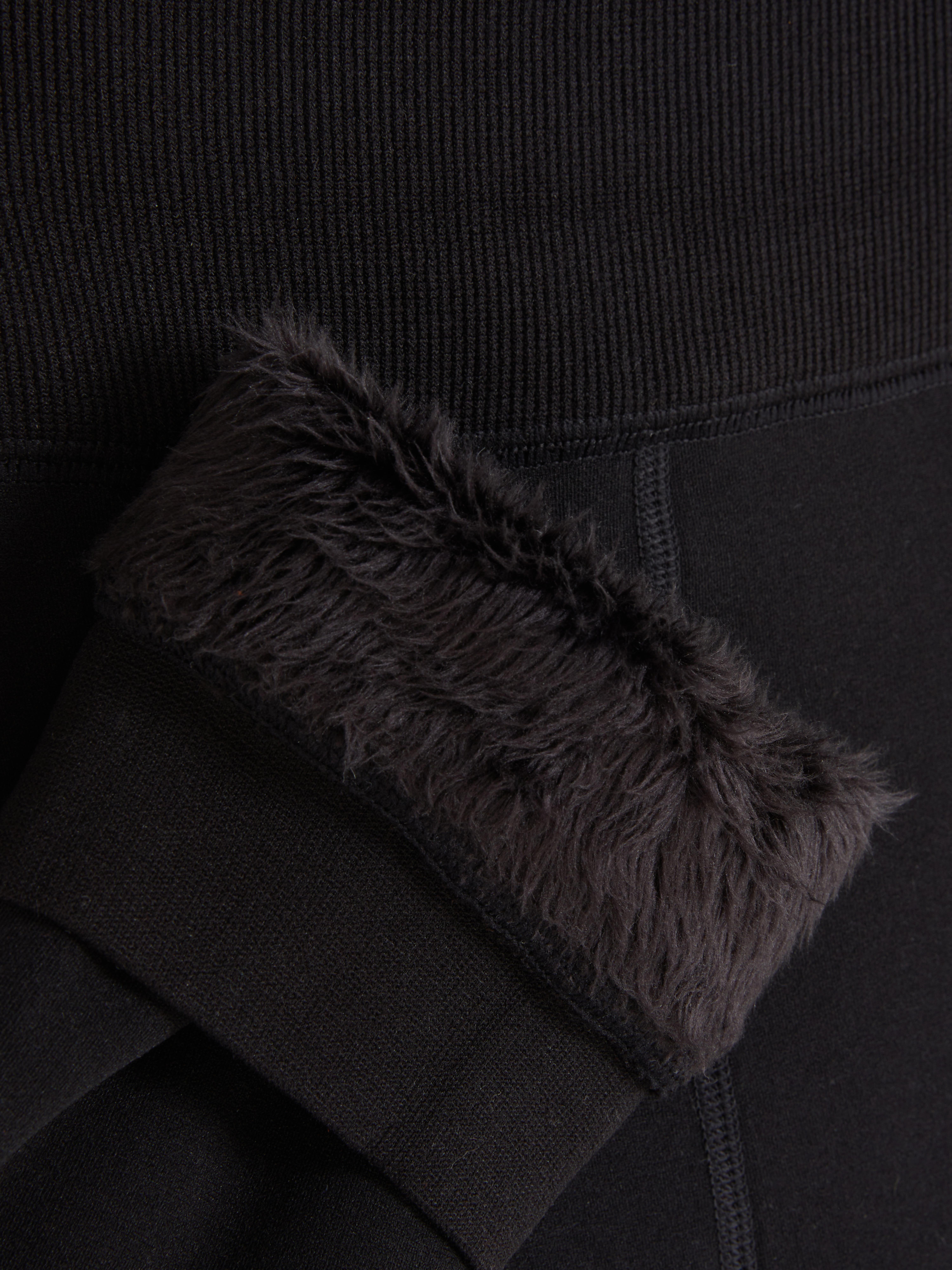 1pk Velvet Plush Leggings - Black