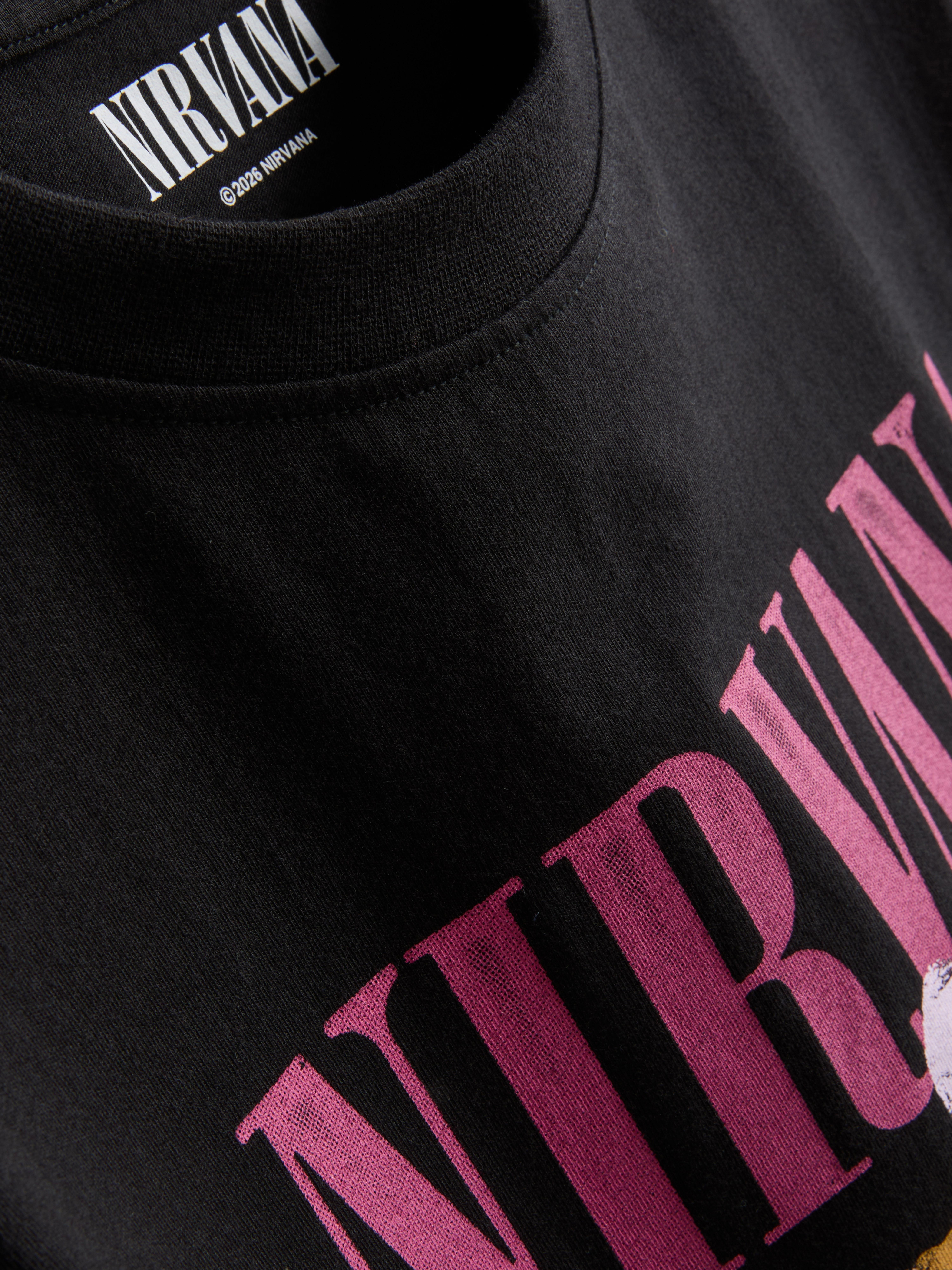 Nirvana Cotton Graphic Tee - Black