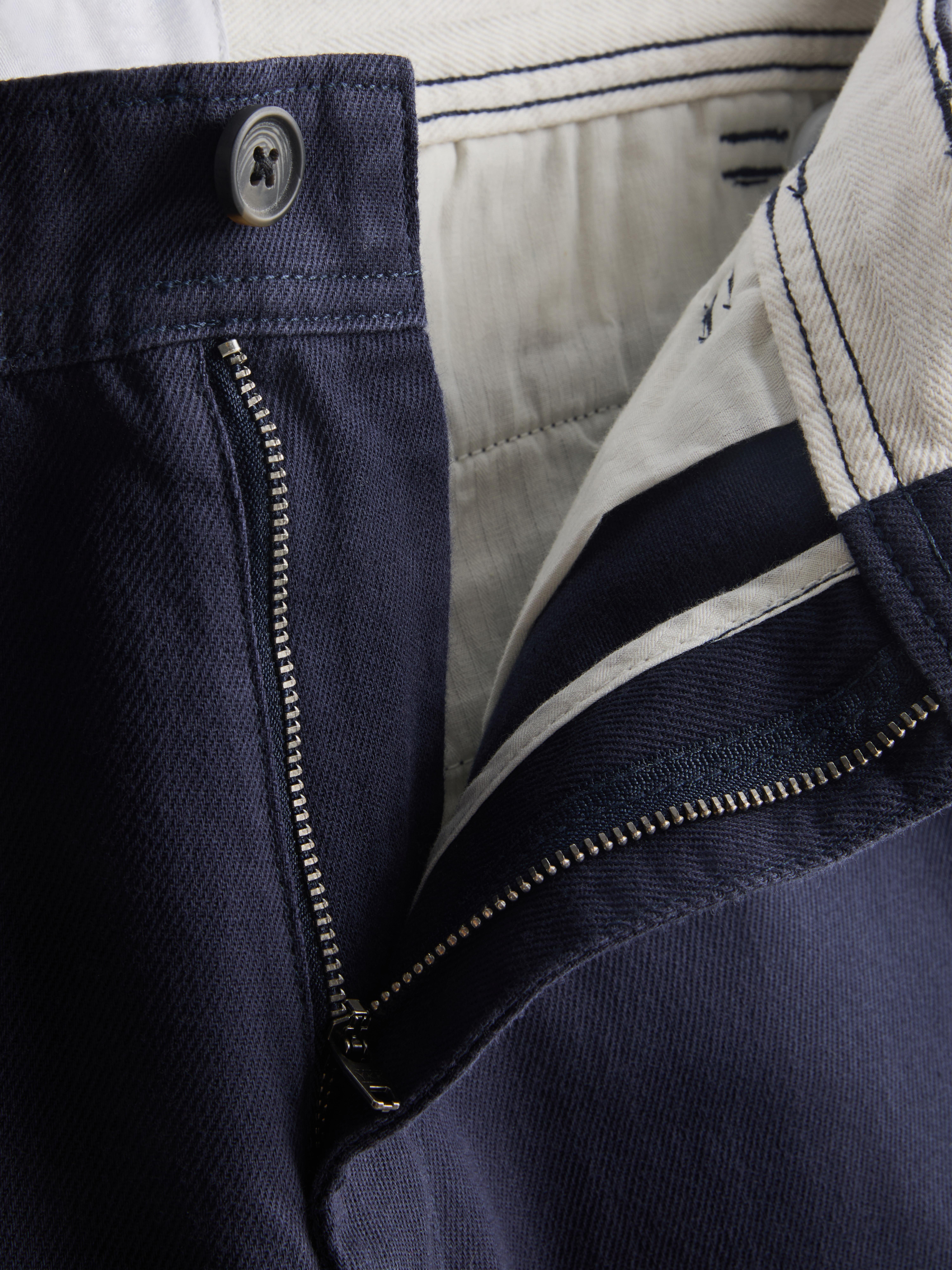 Mid-Rise Chino Pants - Navy