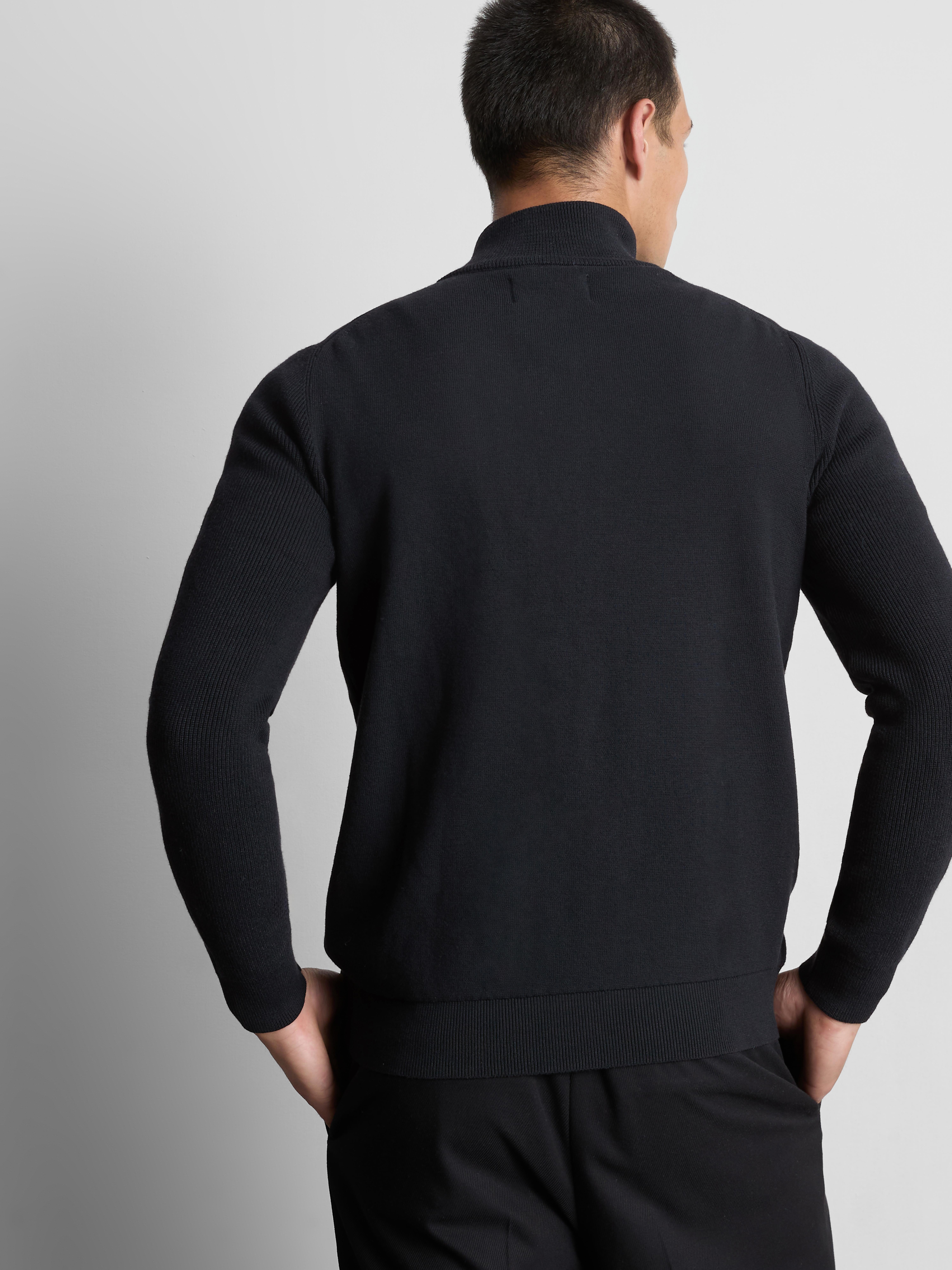 The Edit High-Neck Cardigan - Black