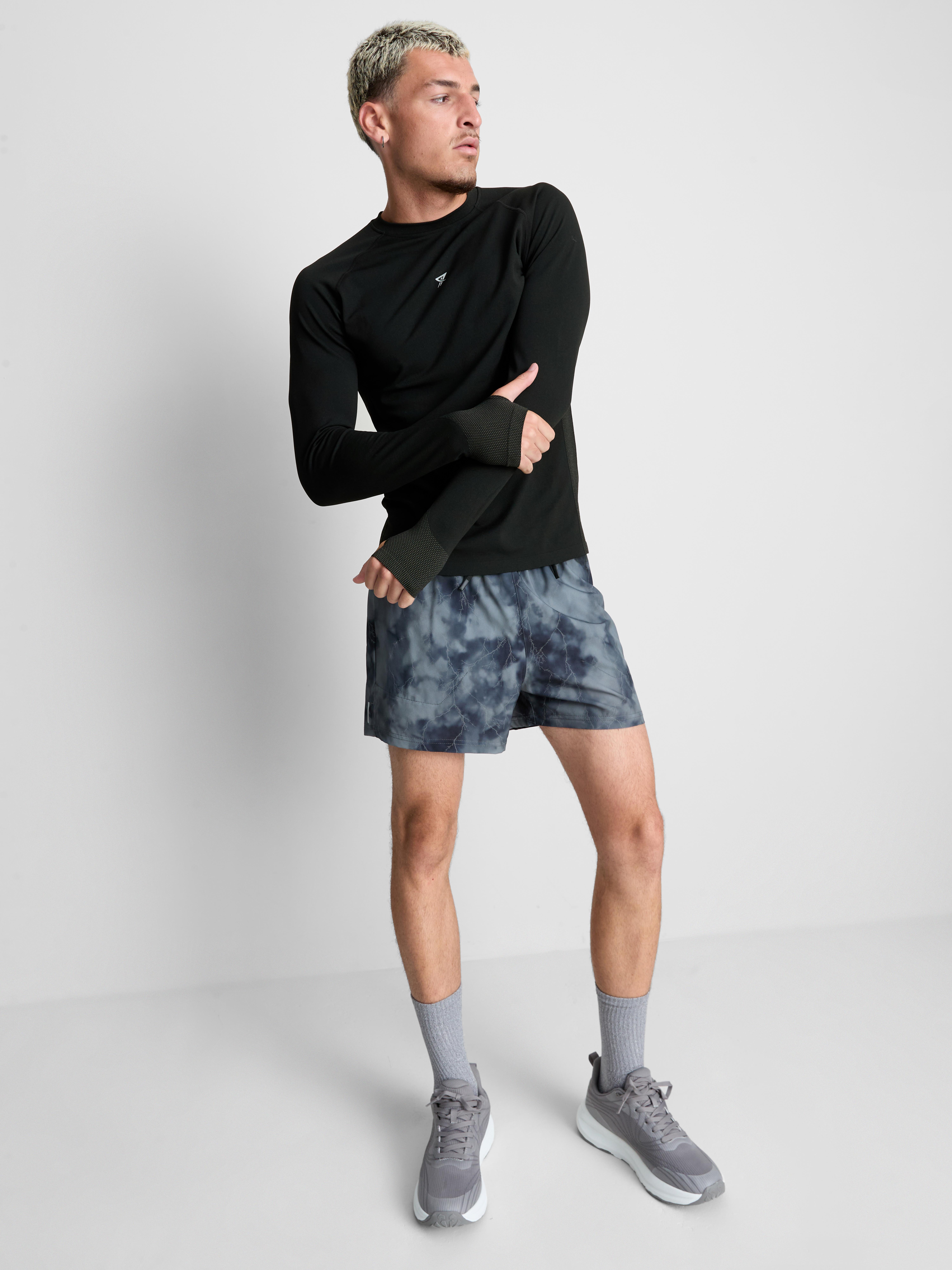 Long Sleeve Gym T-Shirt - Black