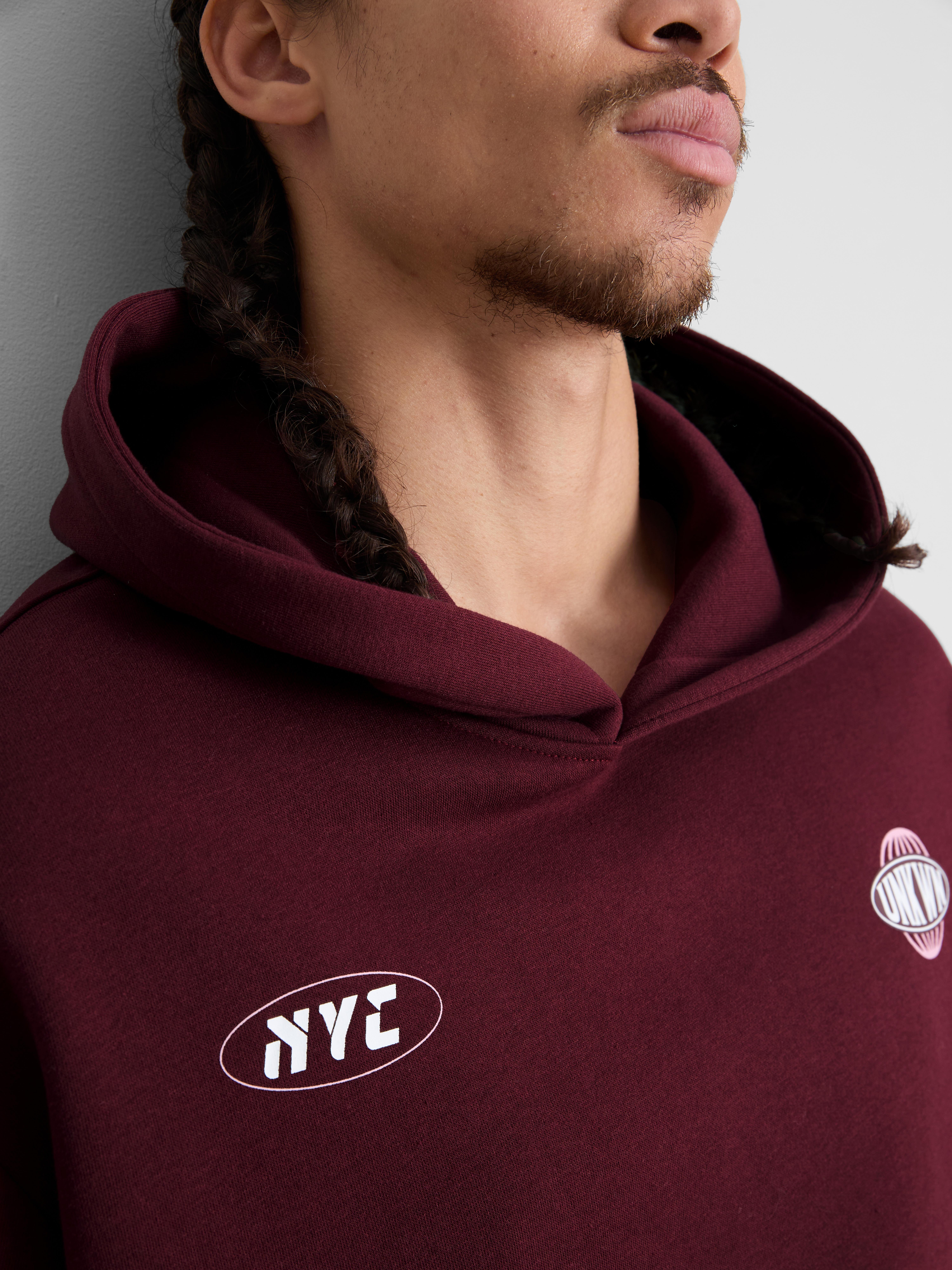 NYC Graphic Hoodie - Burgundy