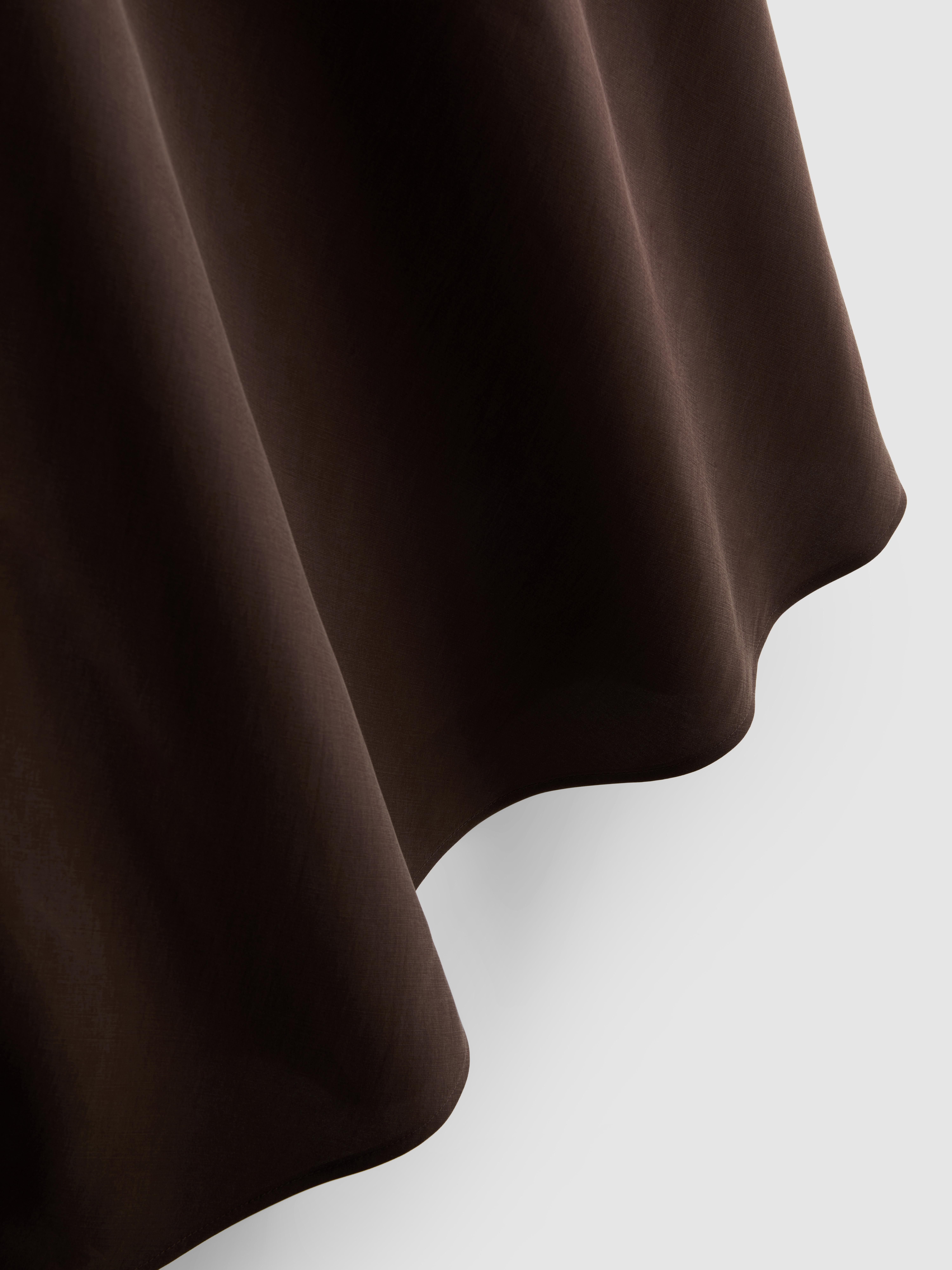 Bias-Cut Midi Skirt - Chocolate