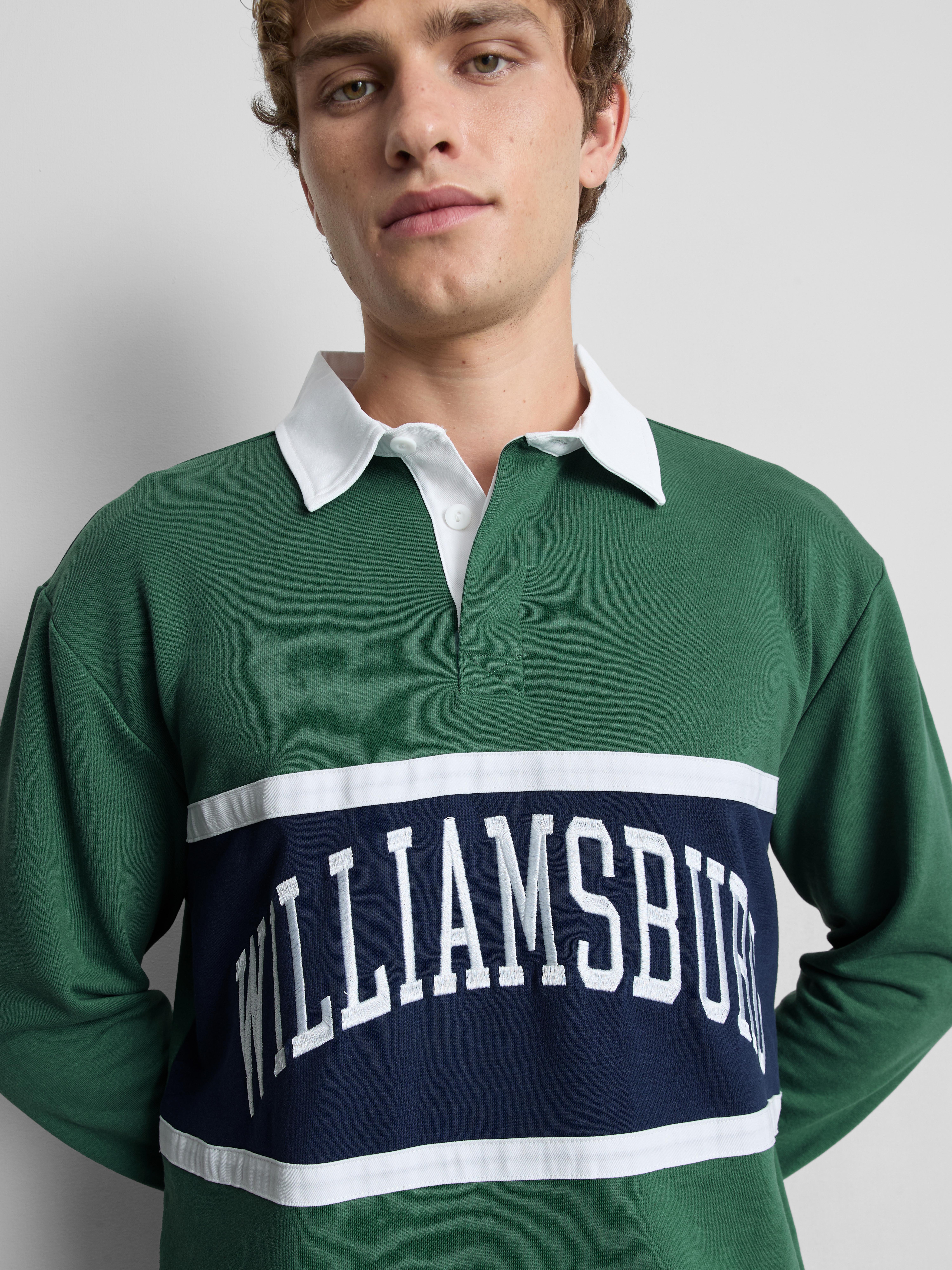 Cotton Blend Williamsburg Rugby Shirt - Green