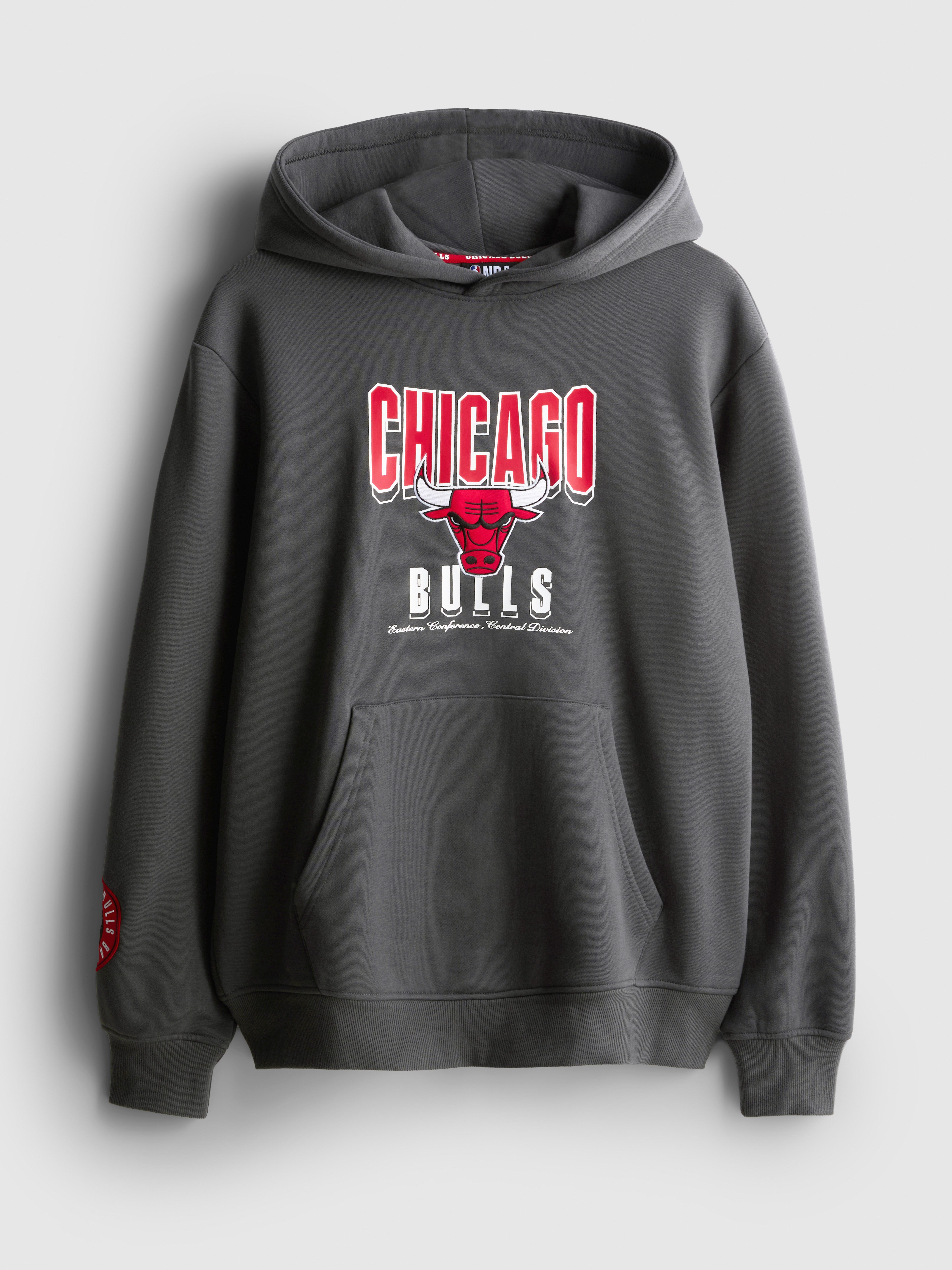 NBA Chicago Bulls Cotton-Rich Hoodie - Charcoal