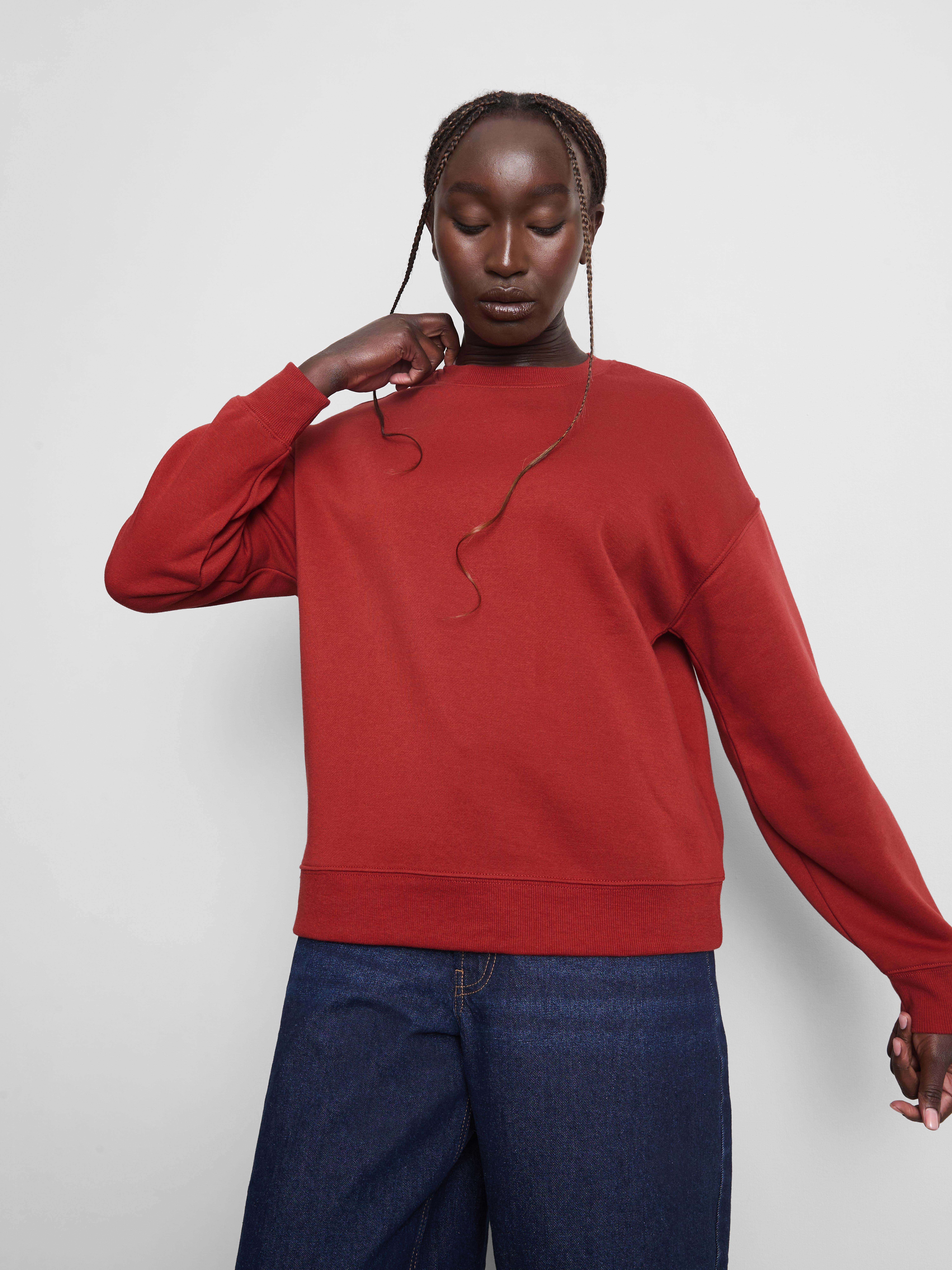 Essential Cotton Blend Sweatshirt - Burnt Orange