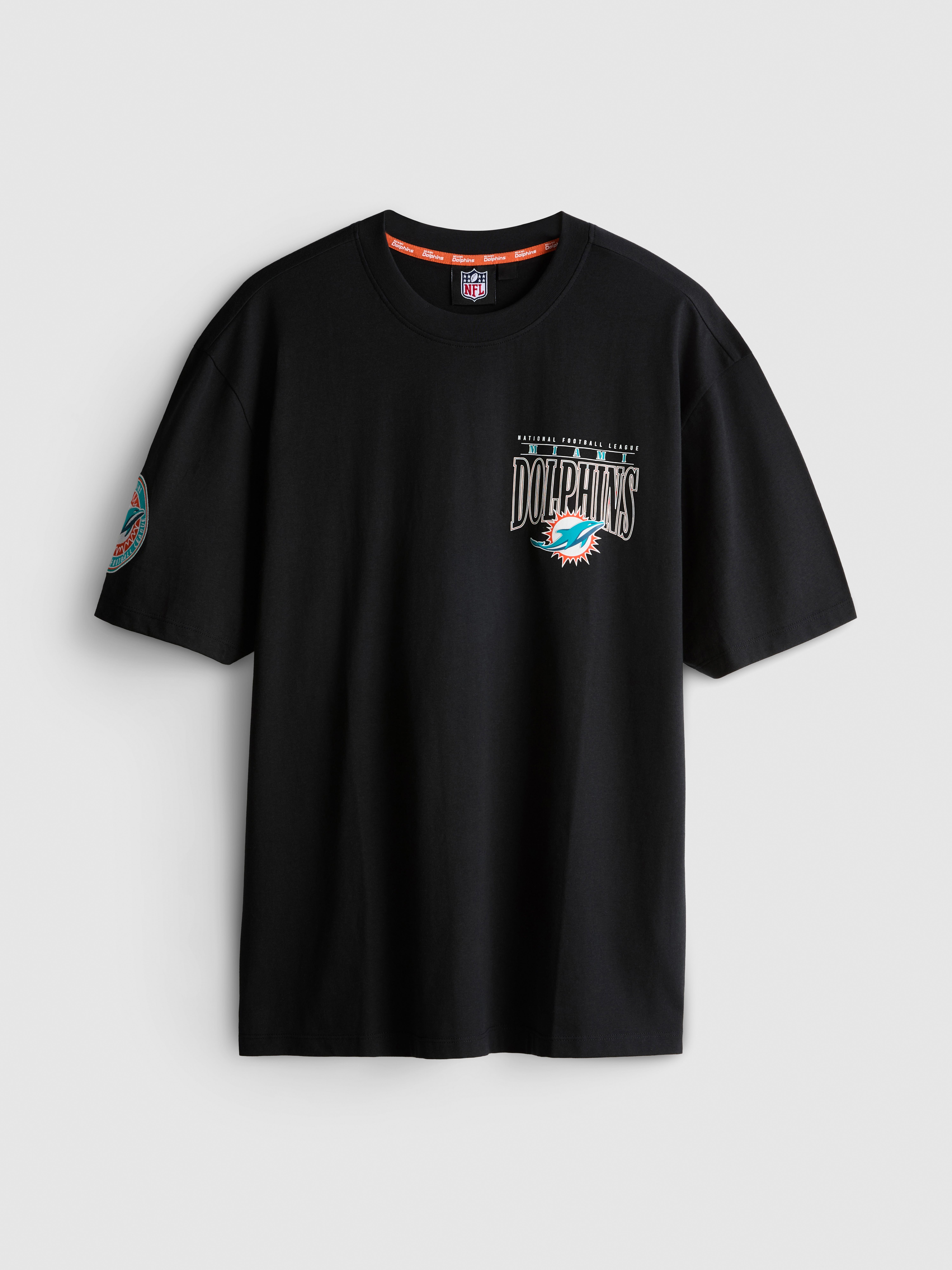NFL Miami Dolphins Pure Cotton Graphic T-Shirt - Black