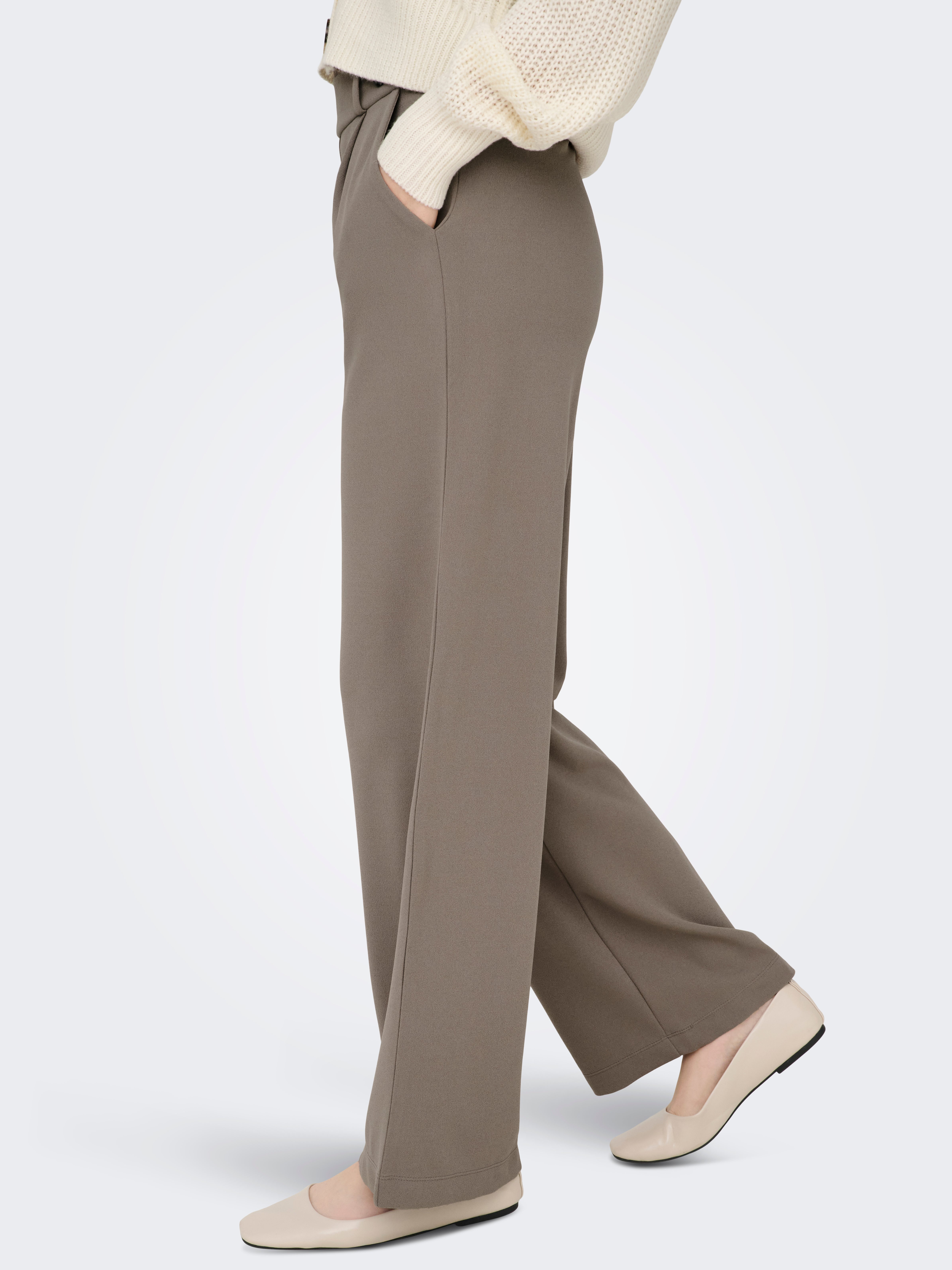 JDYGEGGO Wide Leg Fit Wide-leg trousers Driftwood