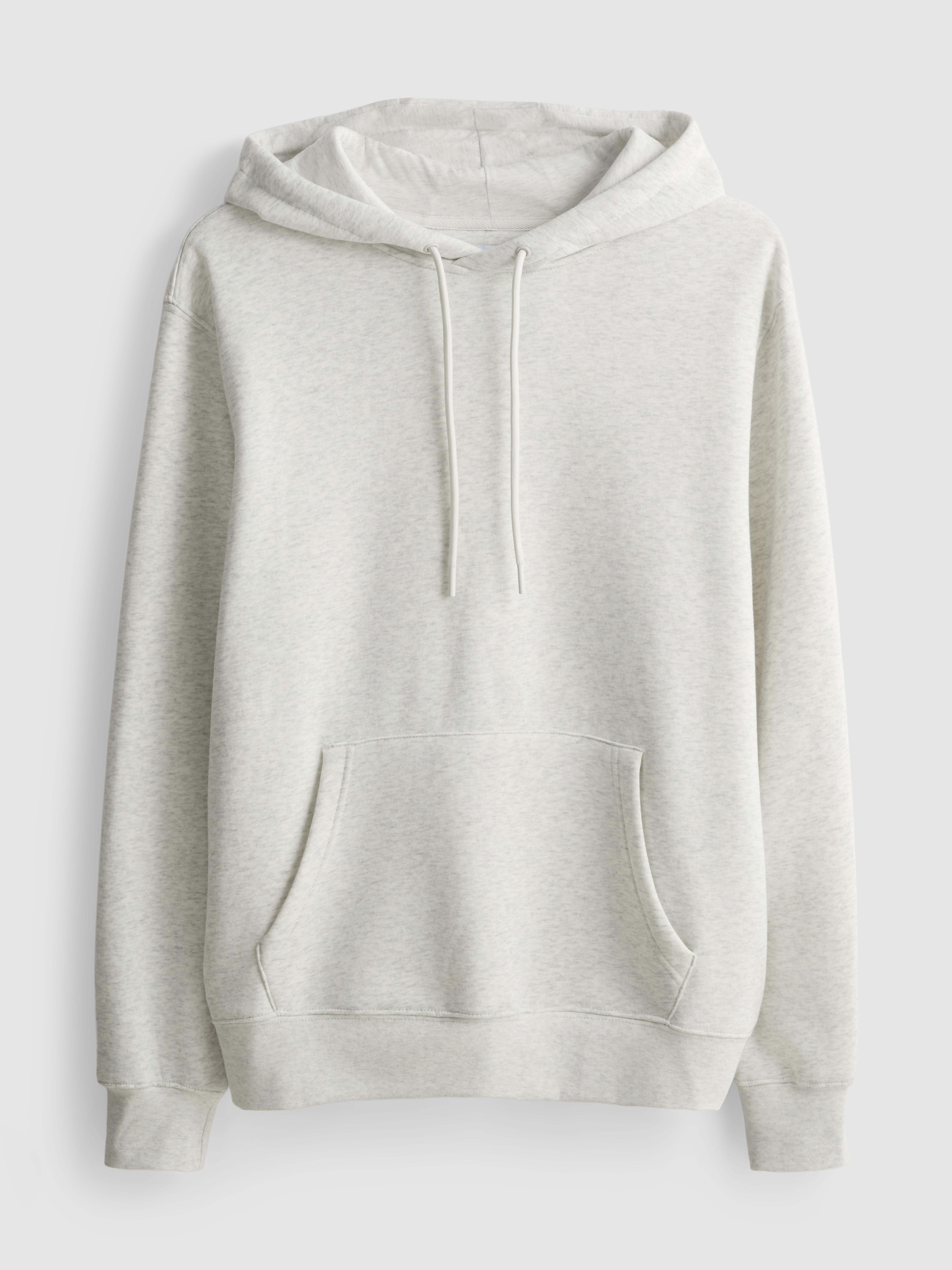 Cotton-Blend Pullover Hoodie - Gray Heather