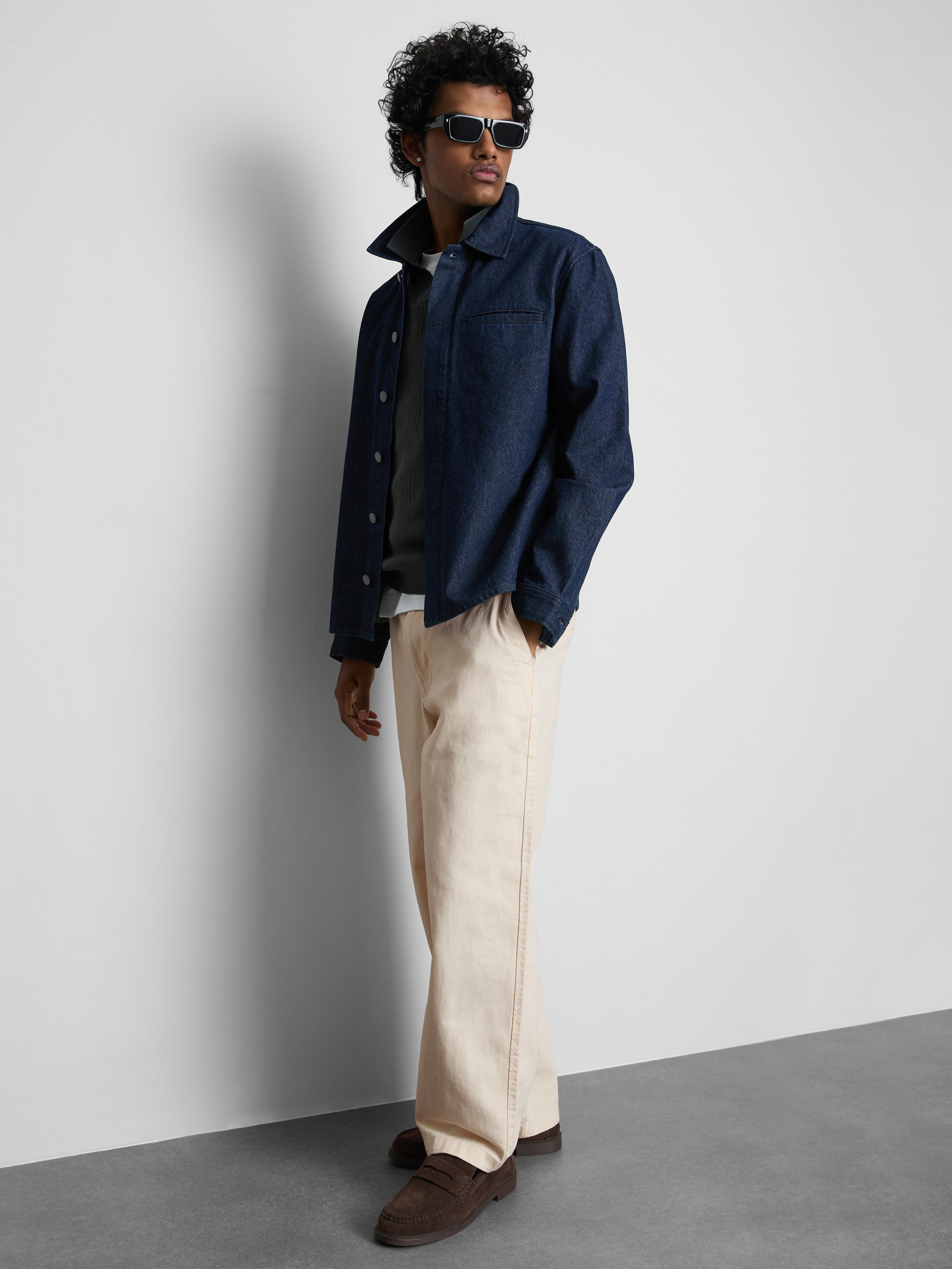 Mid-Rise Baggy Chinos - Ivory