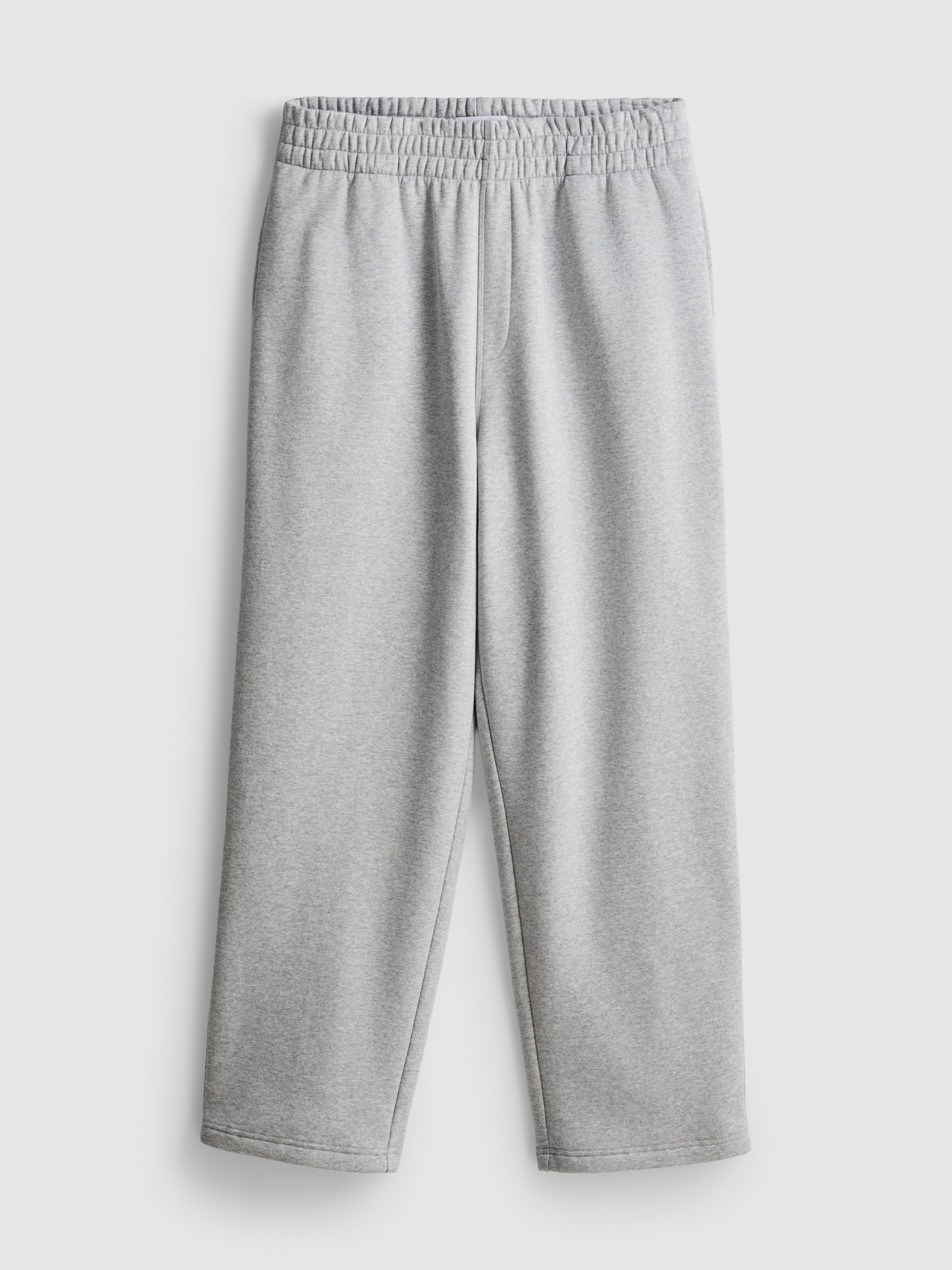 Cotton Rich Straight Leg Sweatpants - Gray