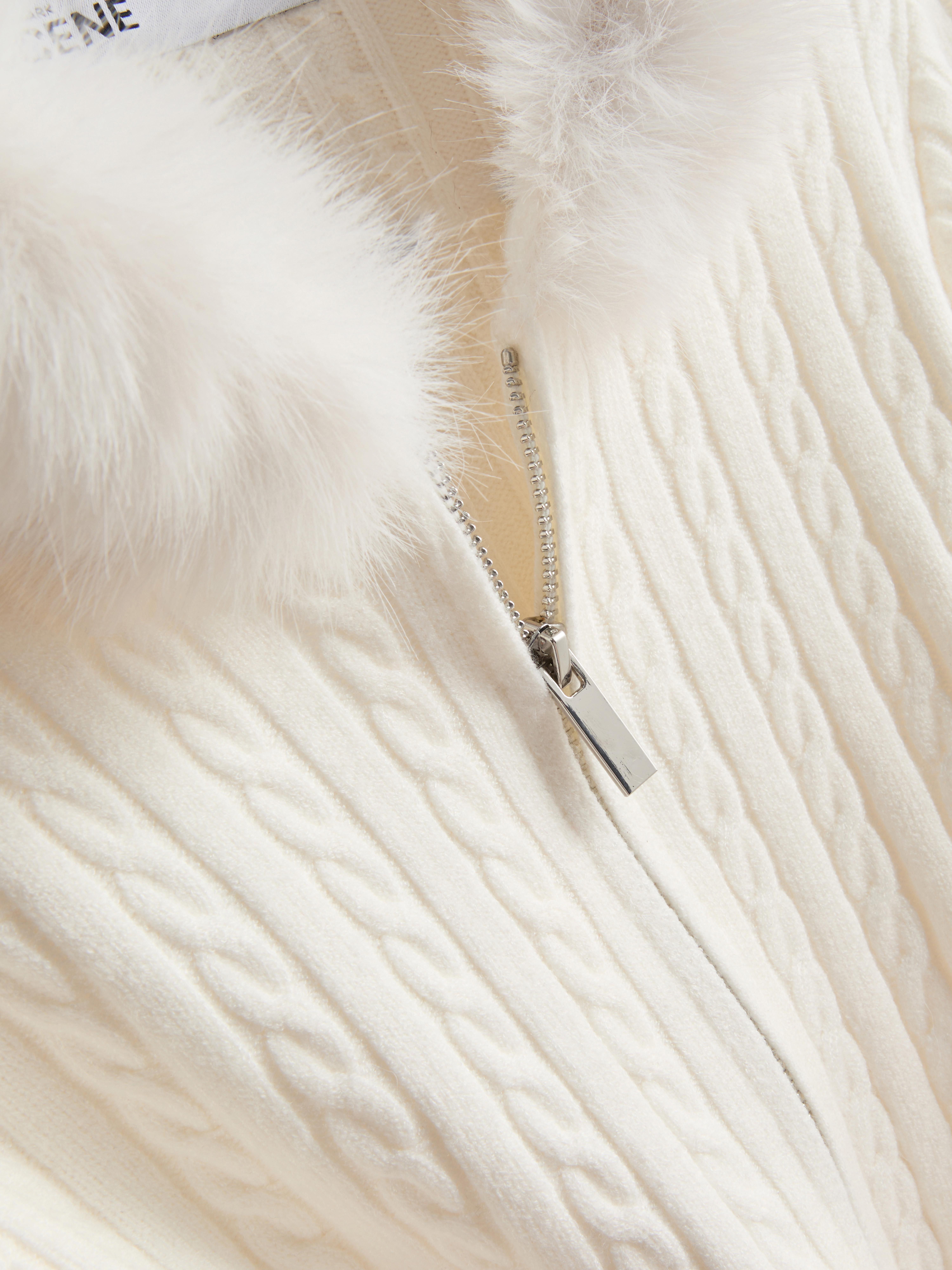 The Primark Scene | Cable Knit Zip-Up Hoodie - Cream