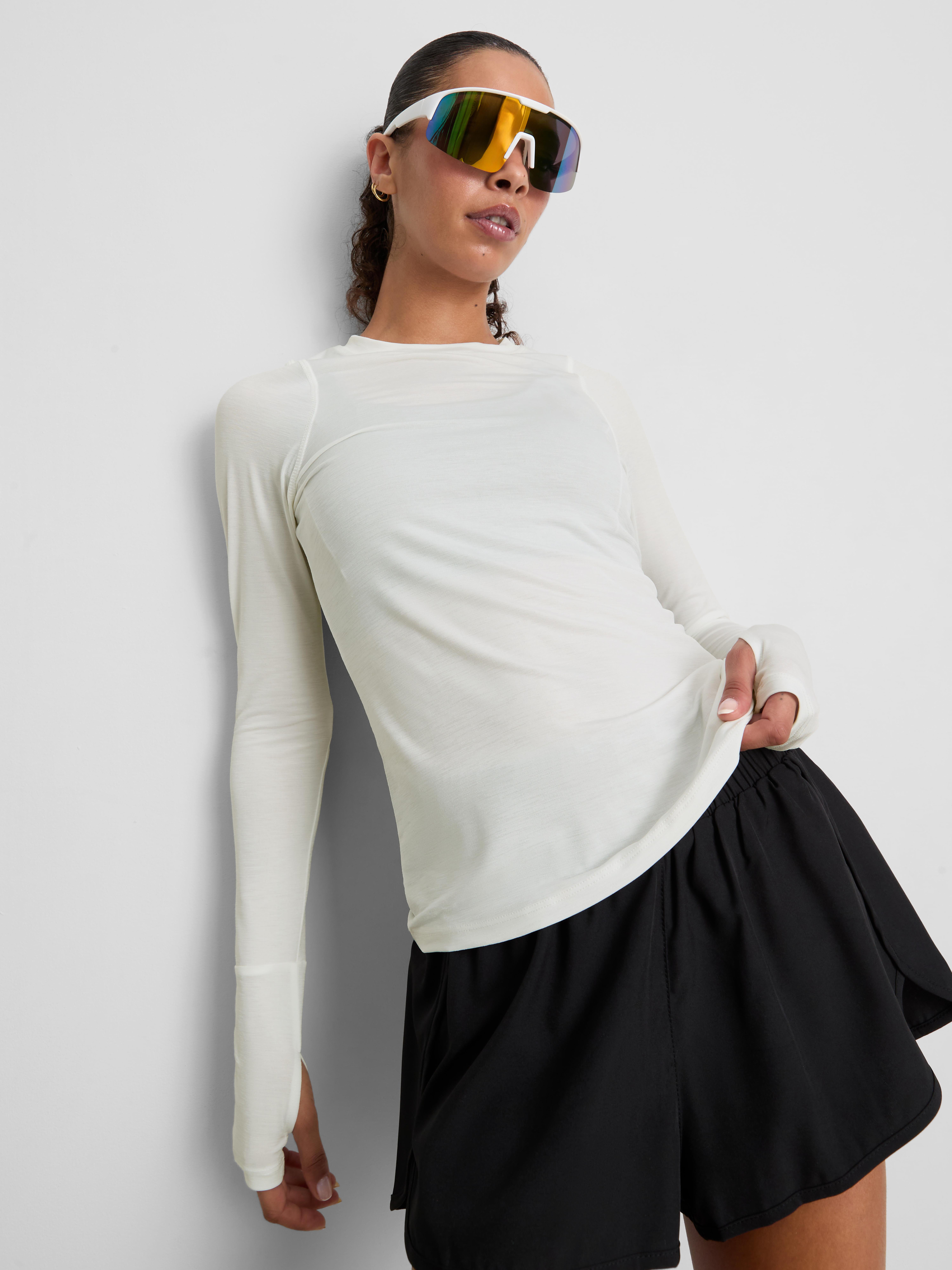 Primark Form | Raglan Long-Sleeve Base-Layer Top - Ivory