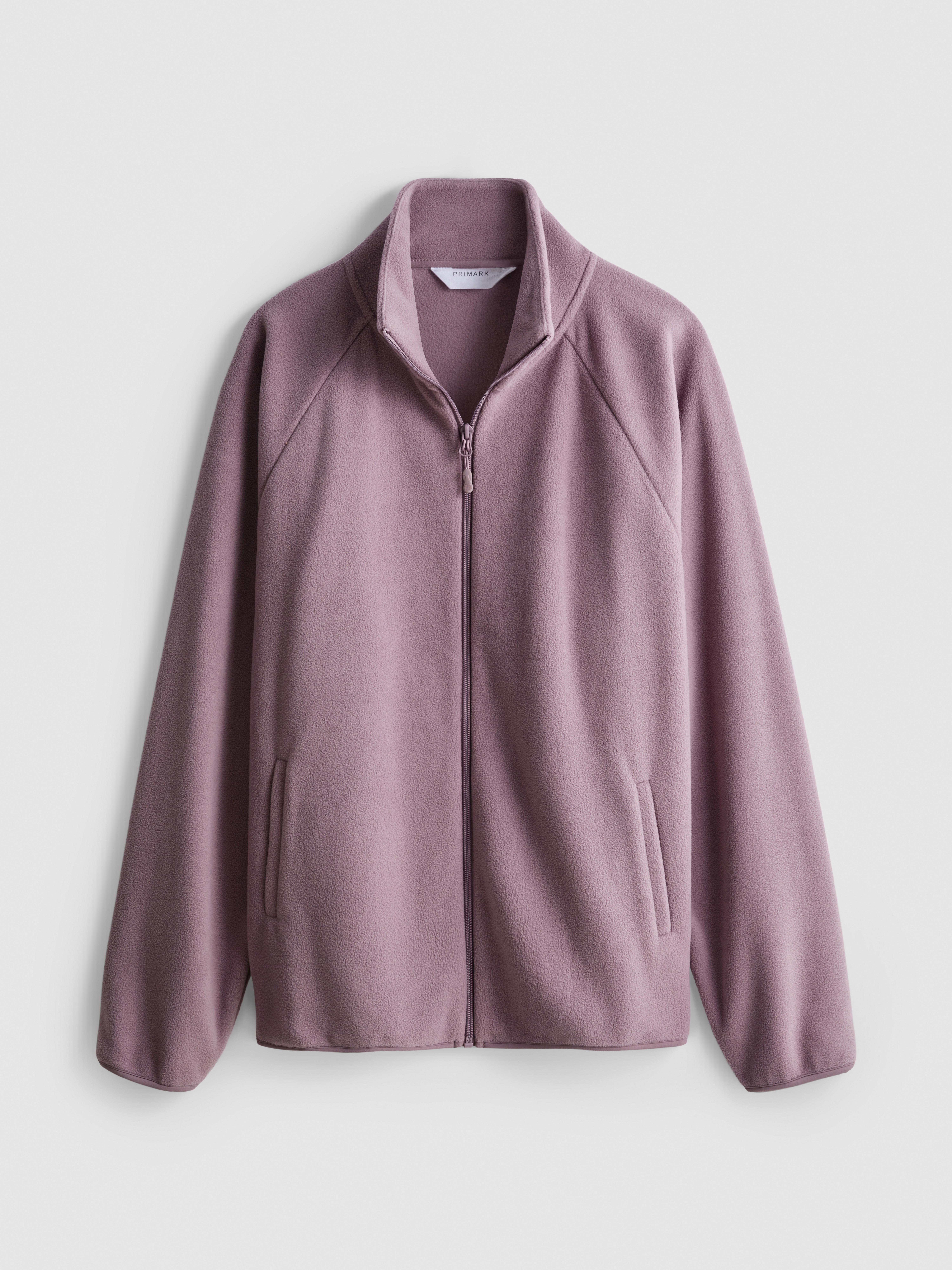 Zip-Up Funnel Neck Fleece - Pink