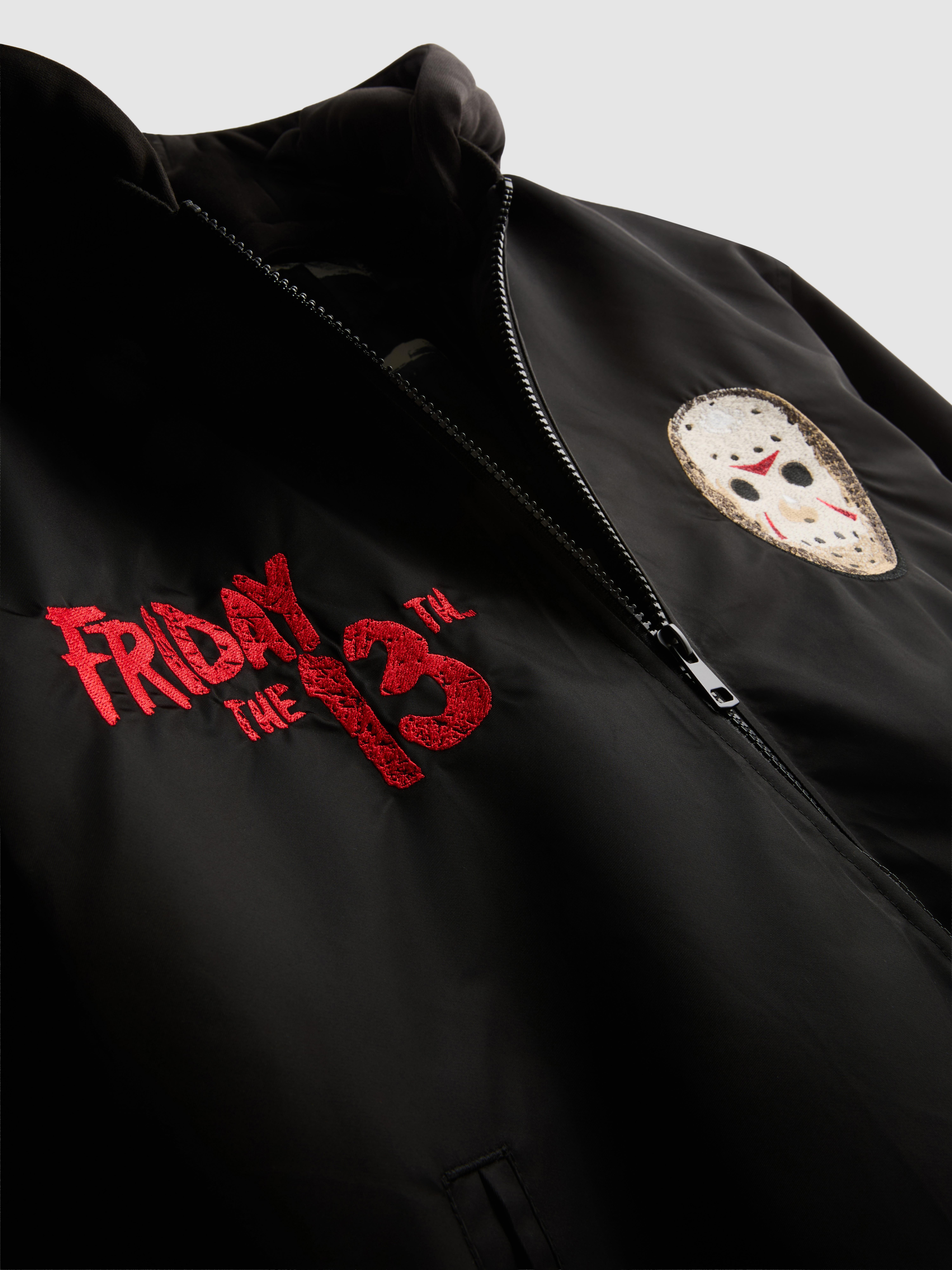Friday The 13th Hooded Bomber Jacket - Black