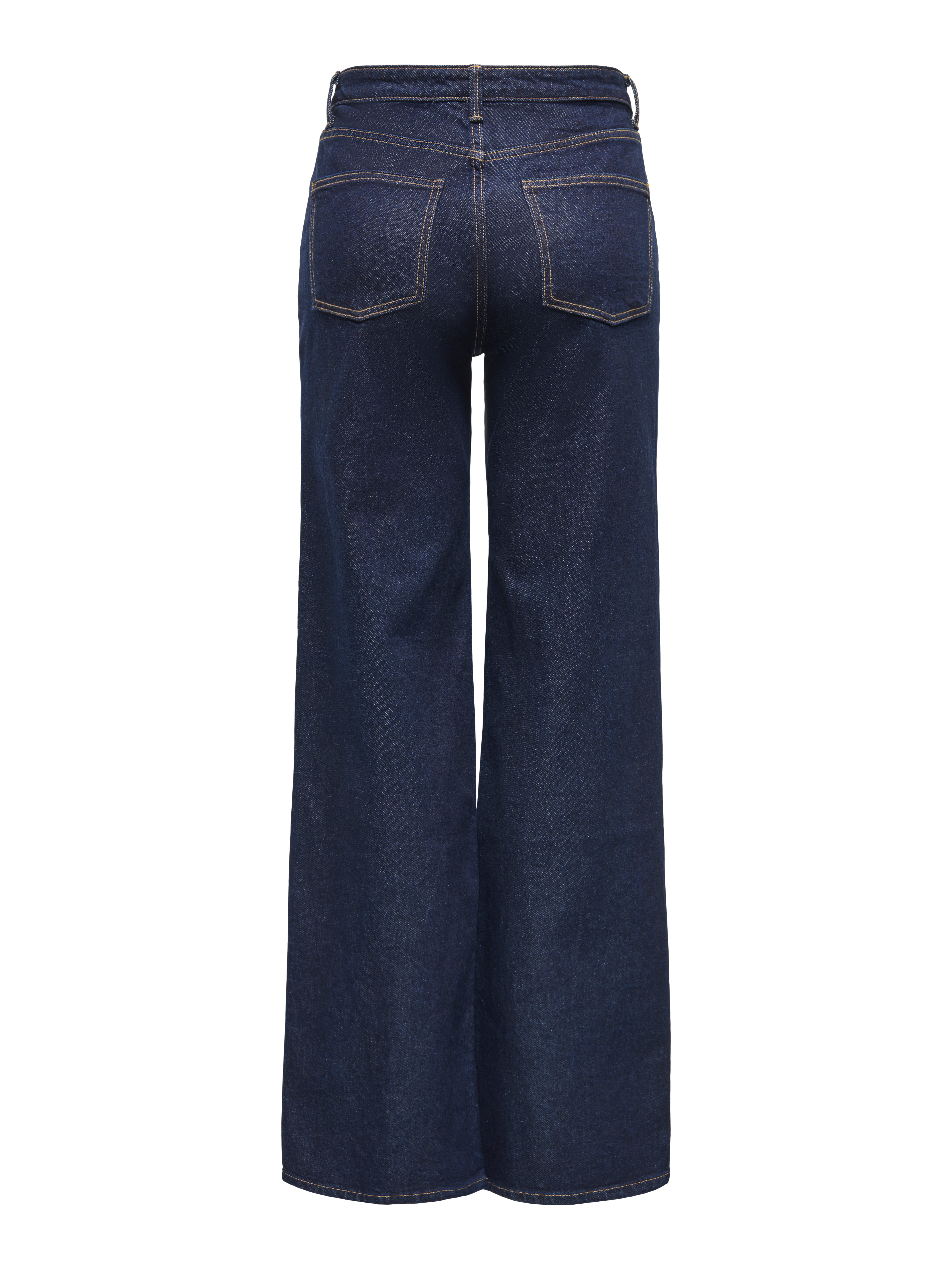 ONLJUICY High waist Wide Leg Fit Jeans Dark Blue Denim
