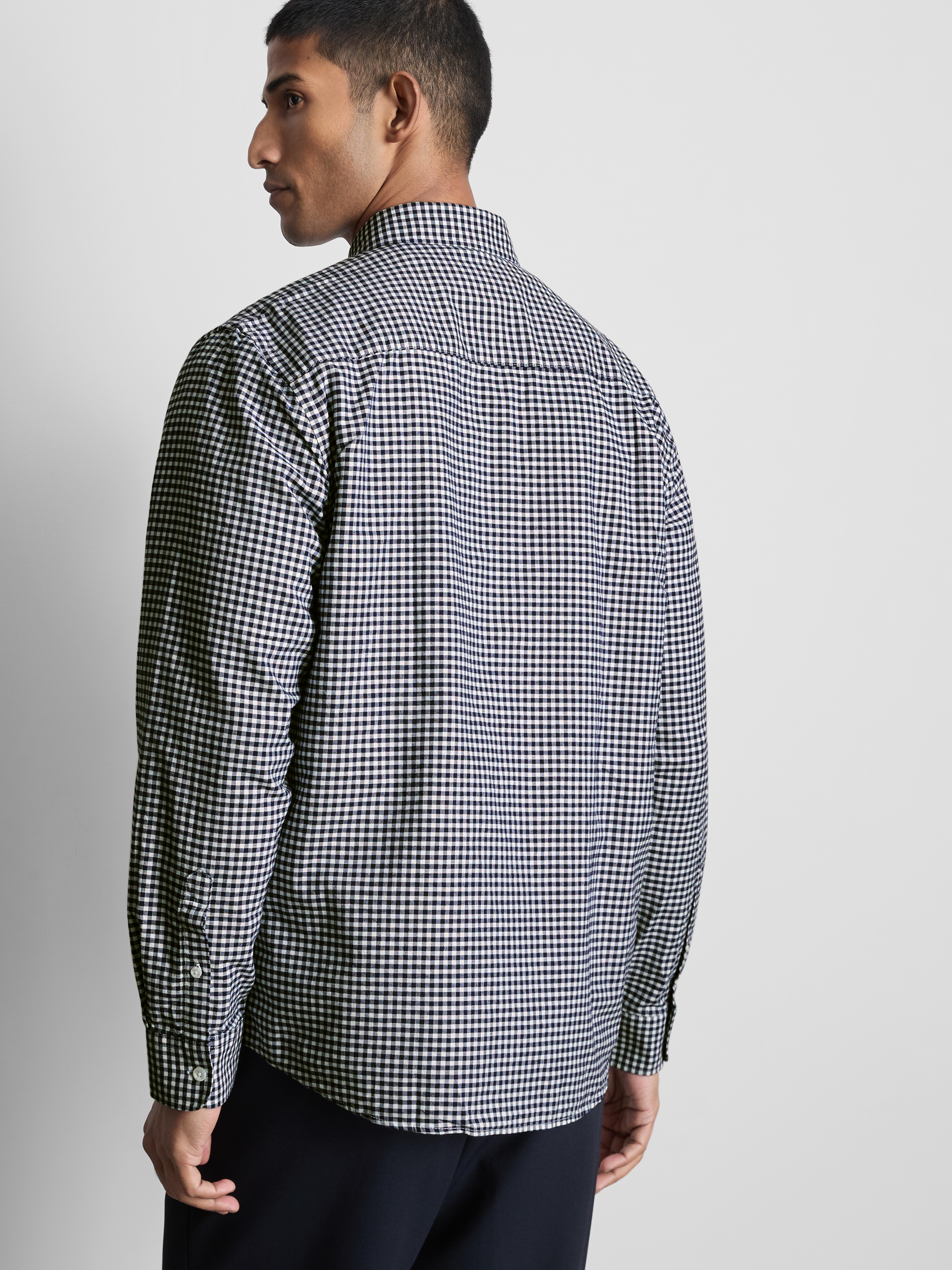 Pure Cotton Oxford Shirt - Navy