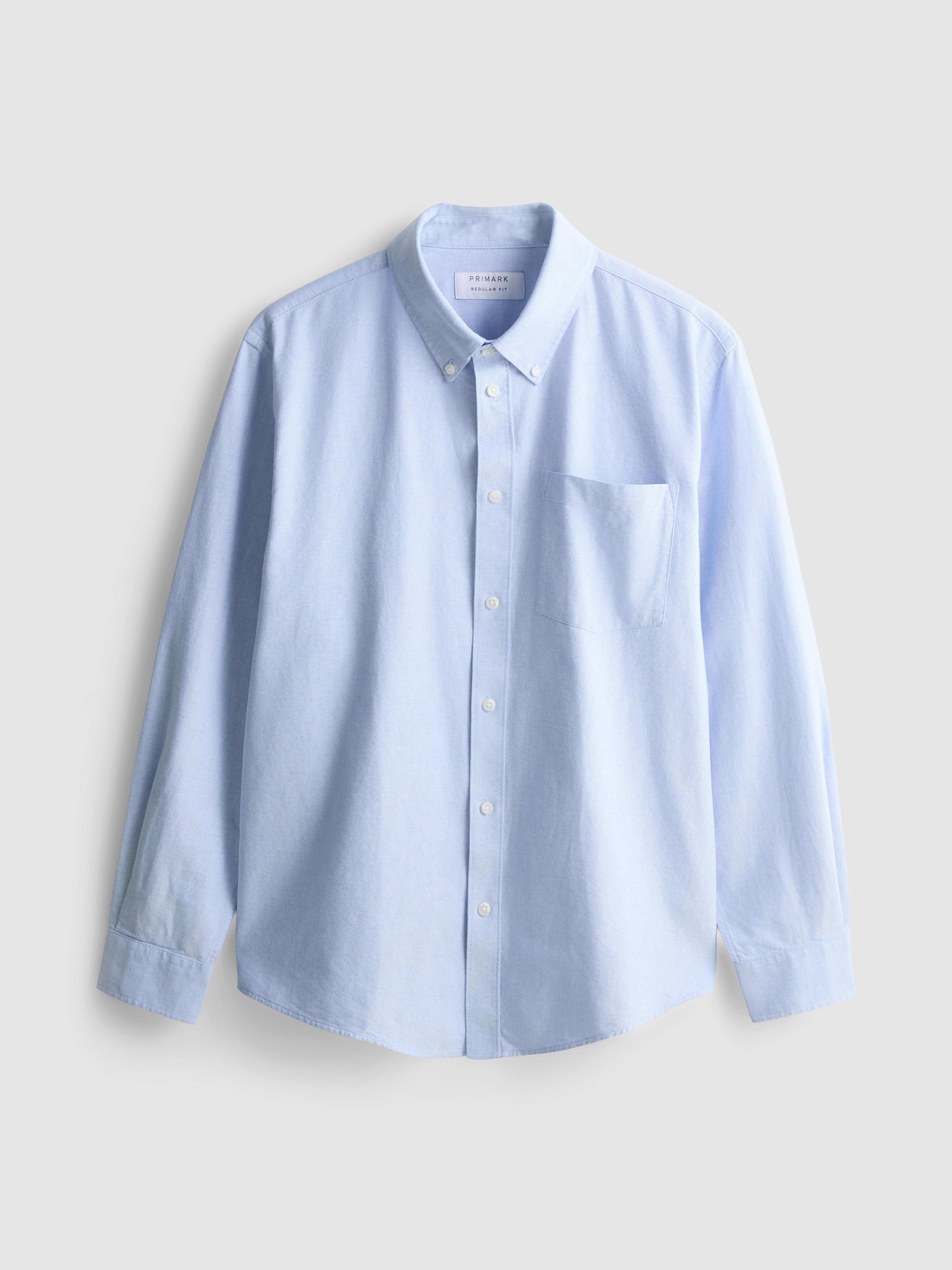 Pure Cotton Regular Fit Oxford Shirt - Light Blue
