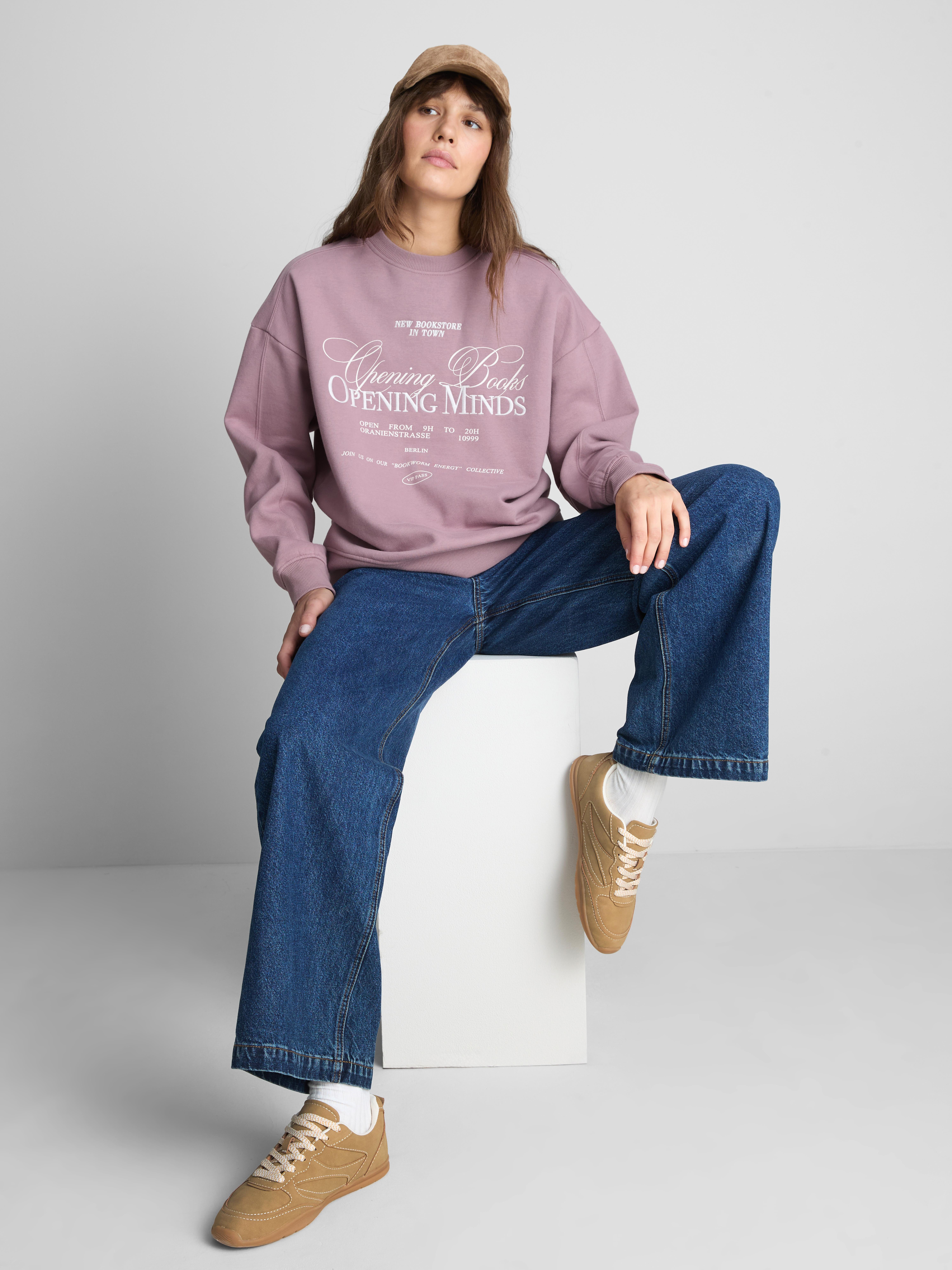 Paula Echevarría Cotton Rich Book Club Sweatshirt - Pink