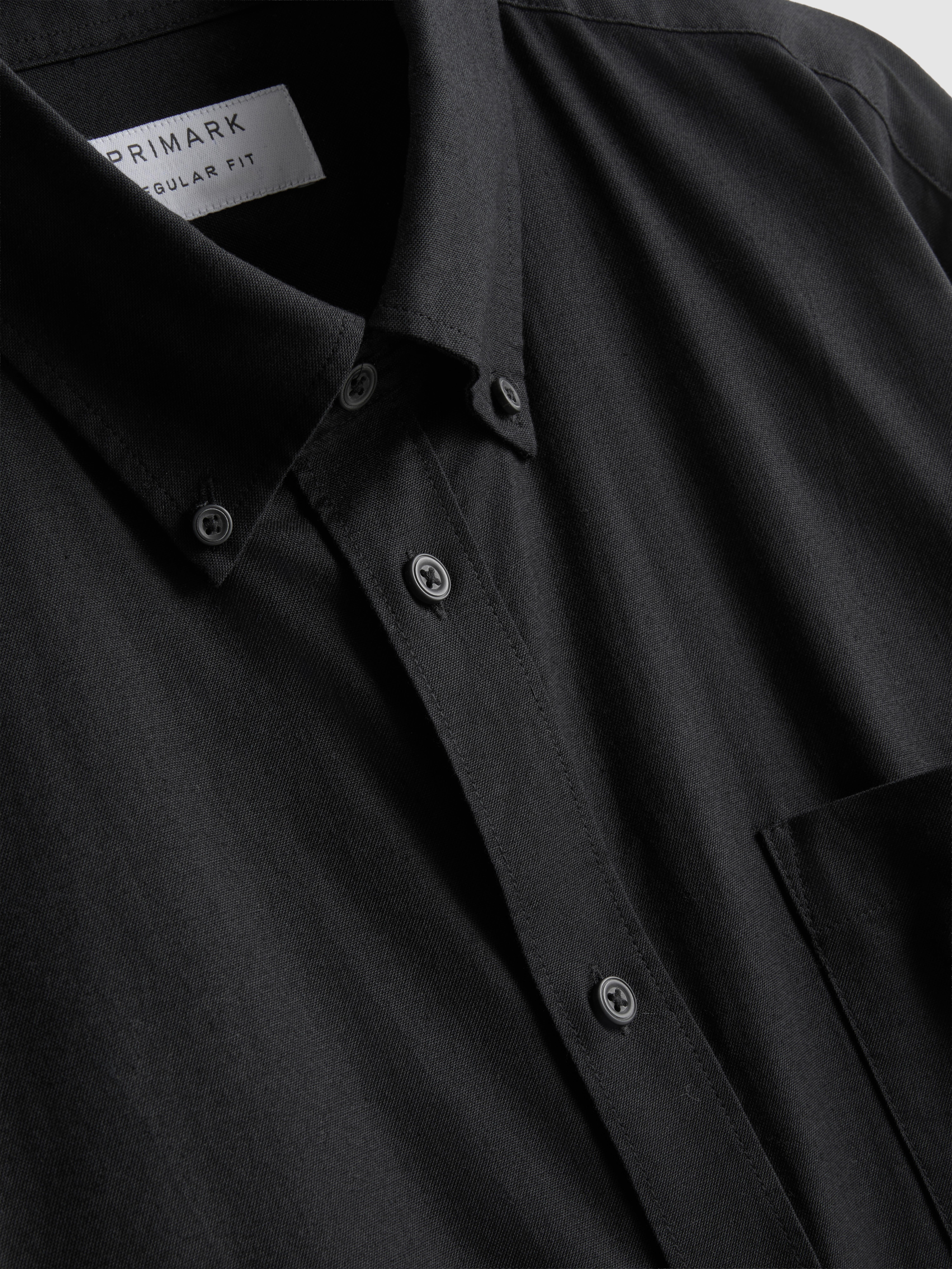 Pure Cotton Regular Fit Oxford Shirt - Black