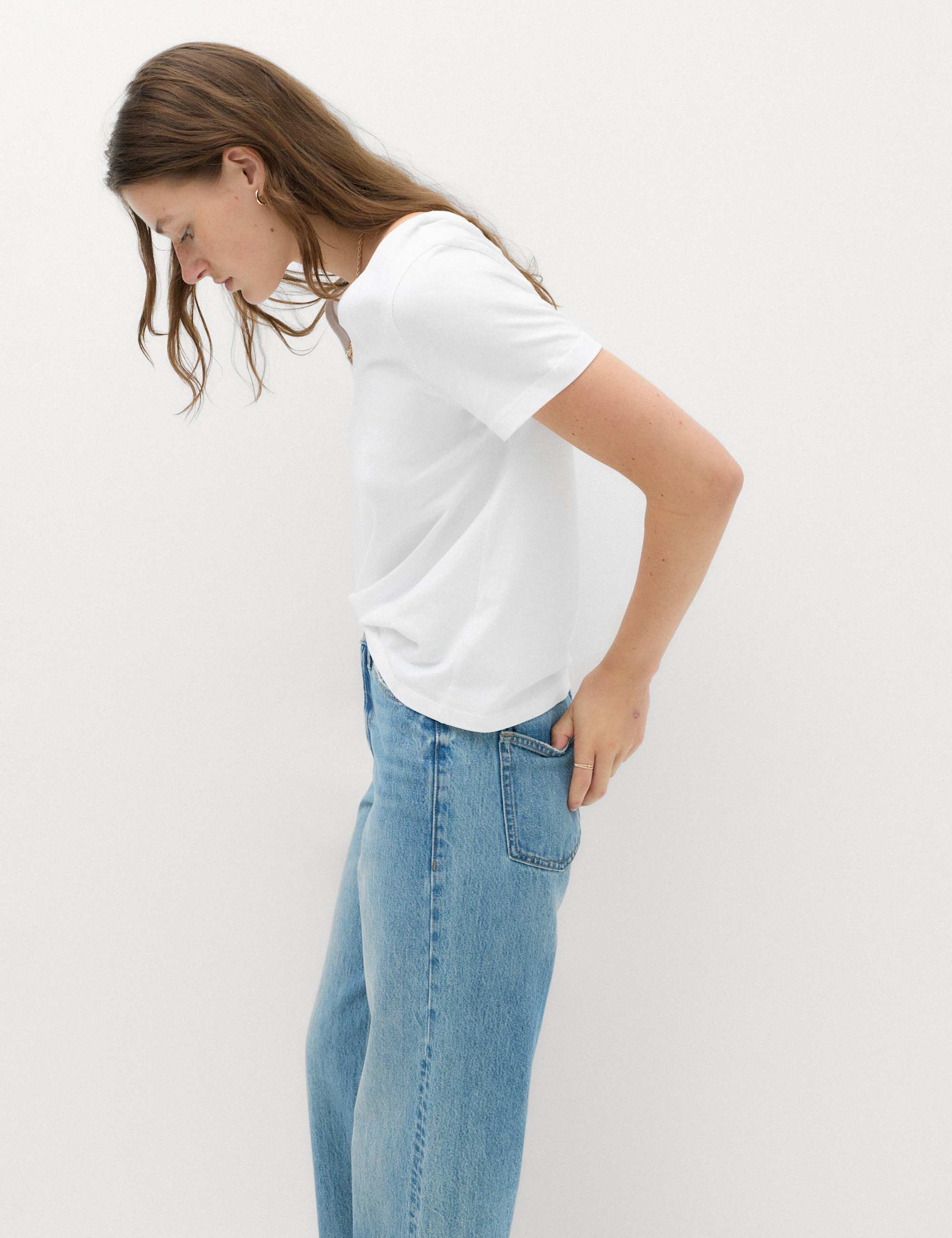 Pure Cotton V-Neck T-Shirt