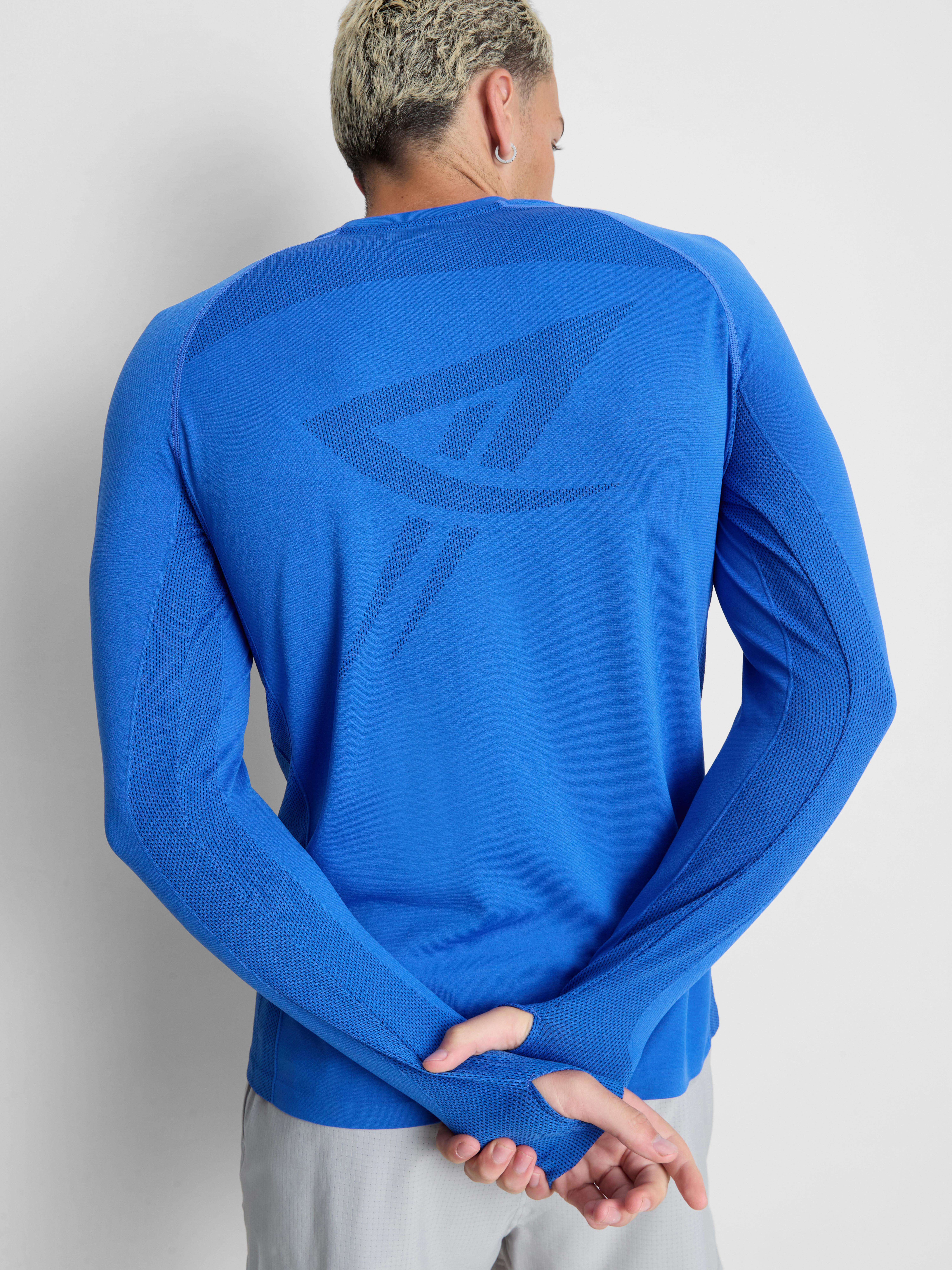 Active Seamless Long-Sleeve T-Shirt - Blue