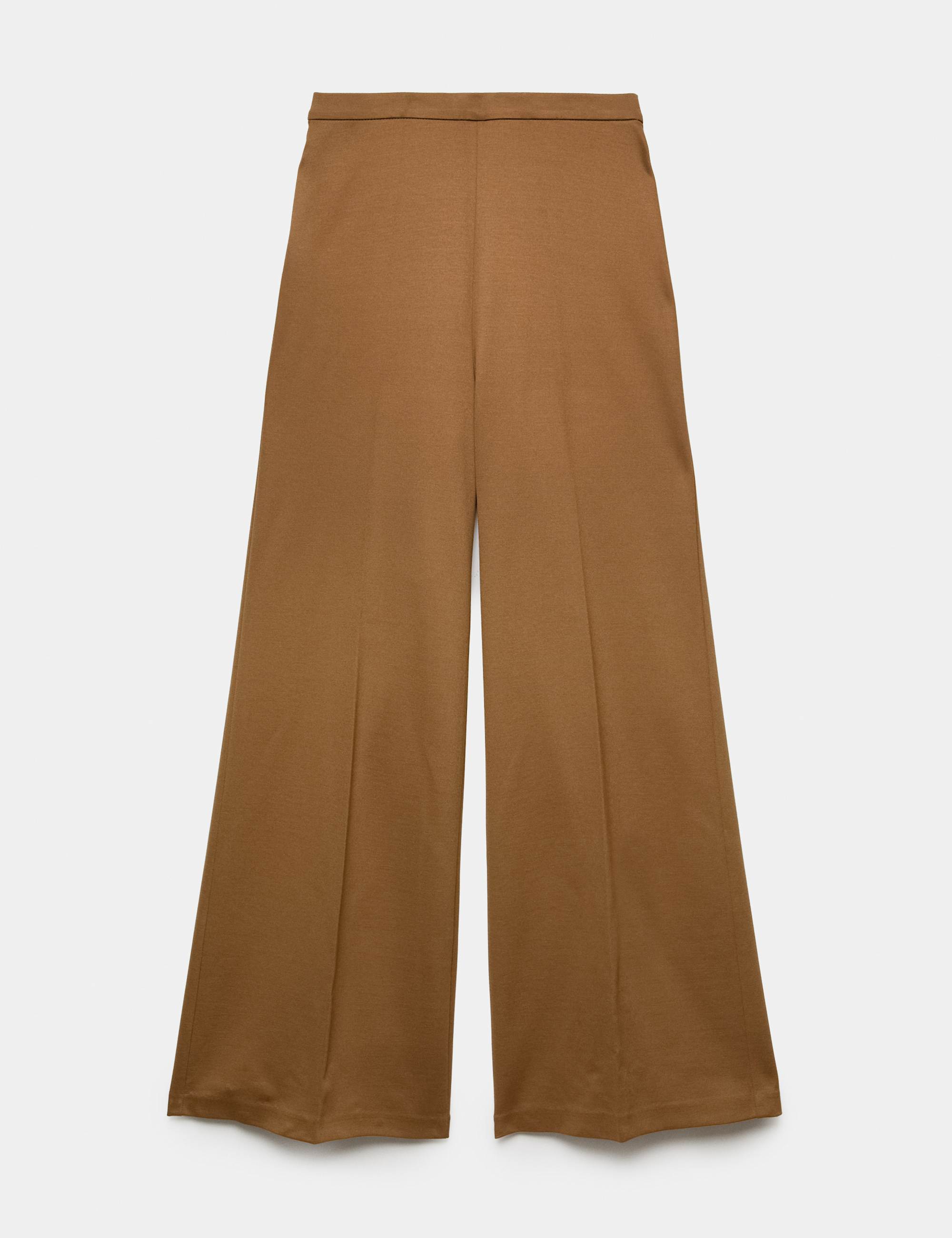 Jersey Wide Leg Trousers with Stretch