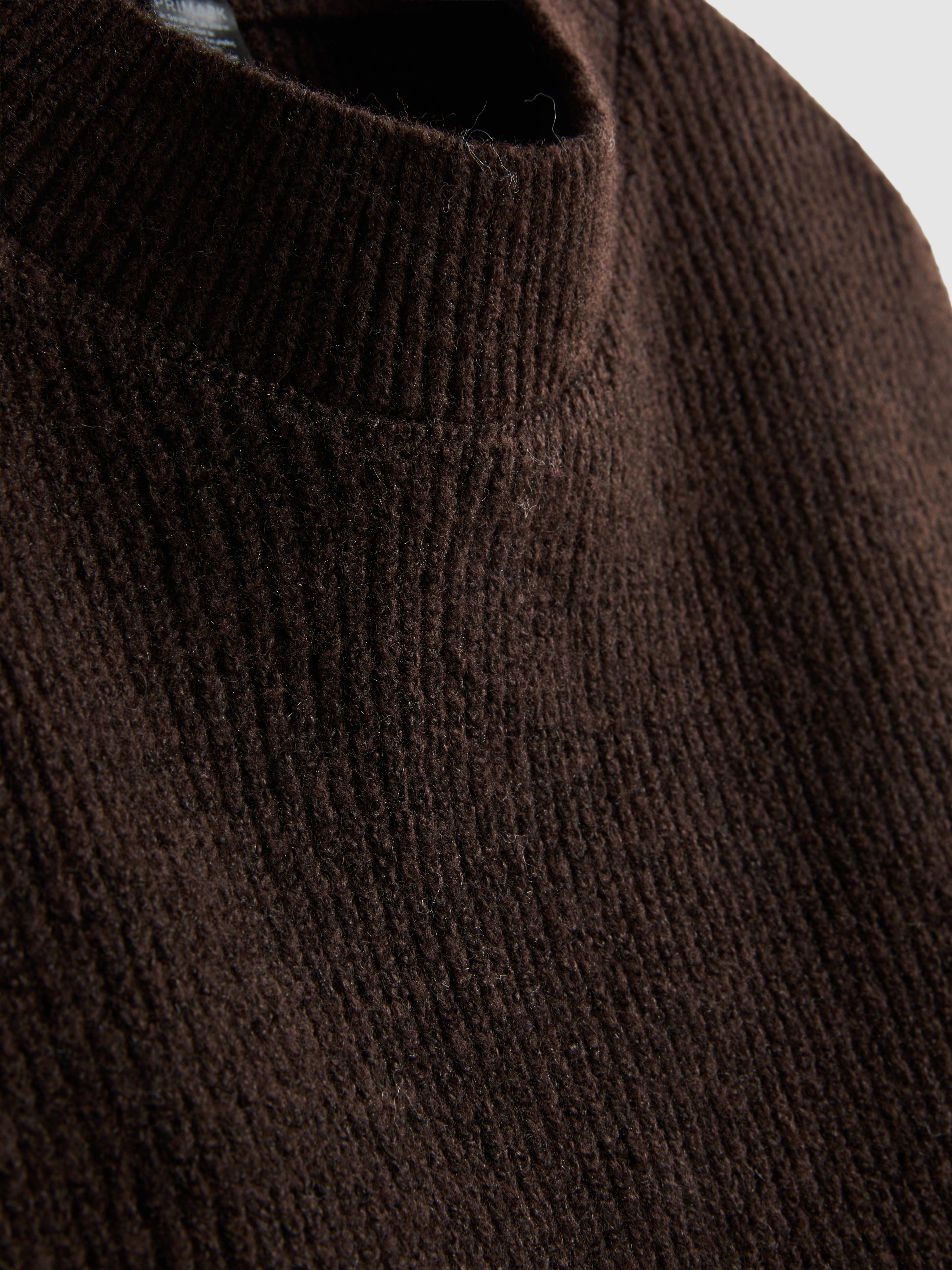 Rib-Knit Bib - Chocolate