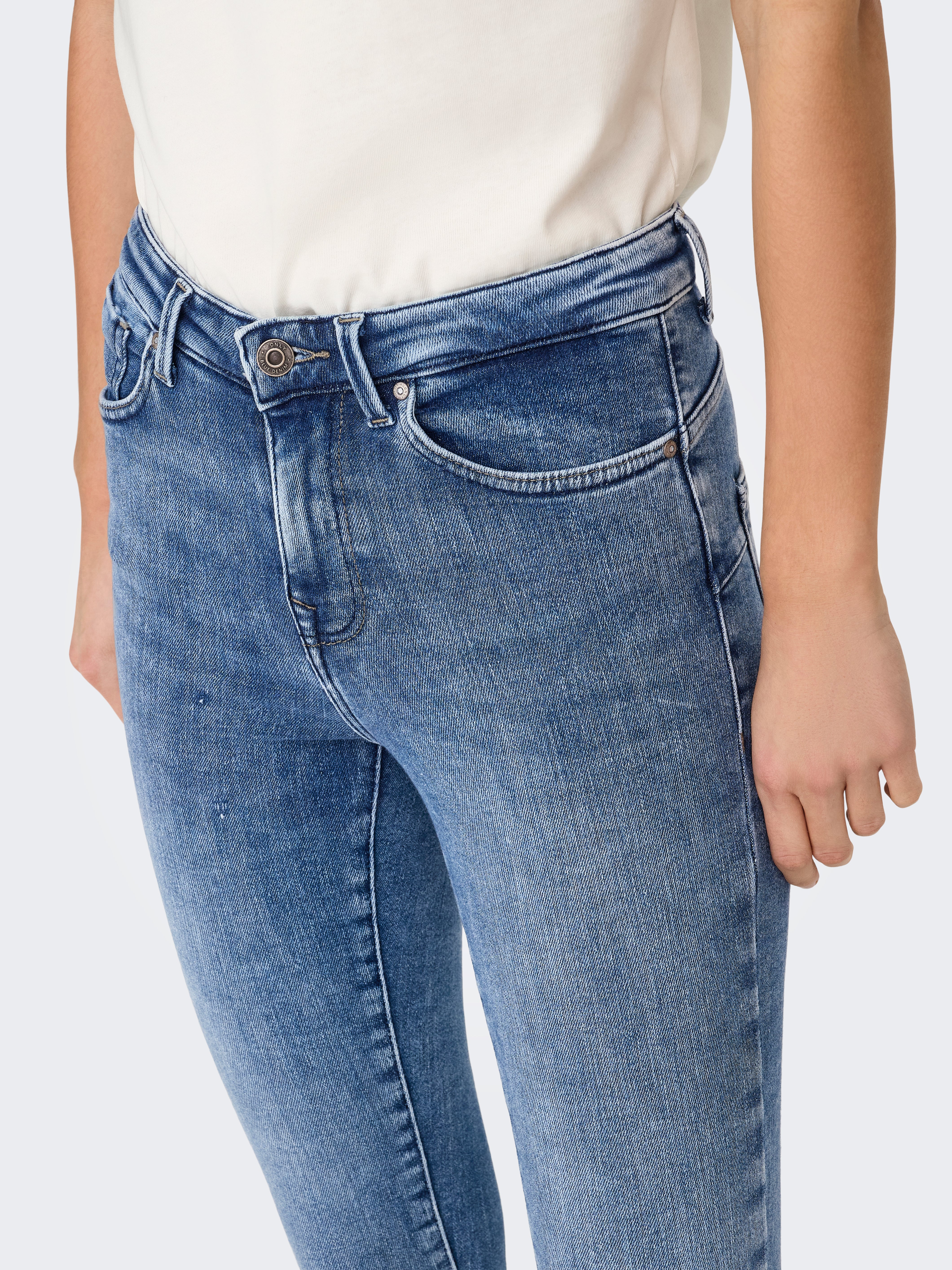 ONLPOWER Mid waist Skinny Fit Jeans Light Blue Denim