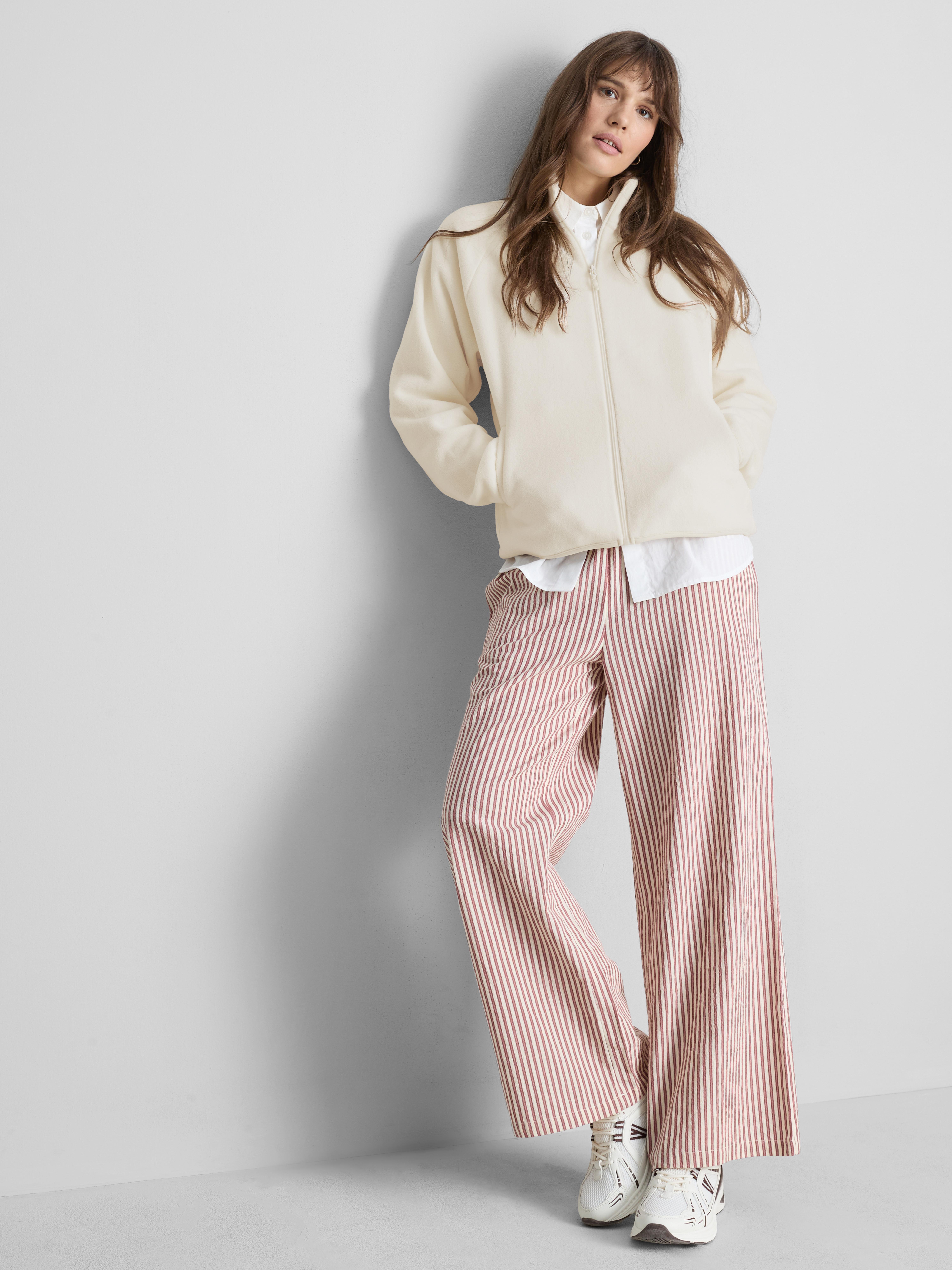 Zip-Up Funnel Neck Fleece - Ivory