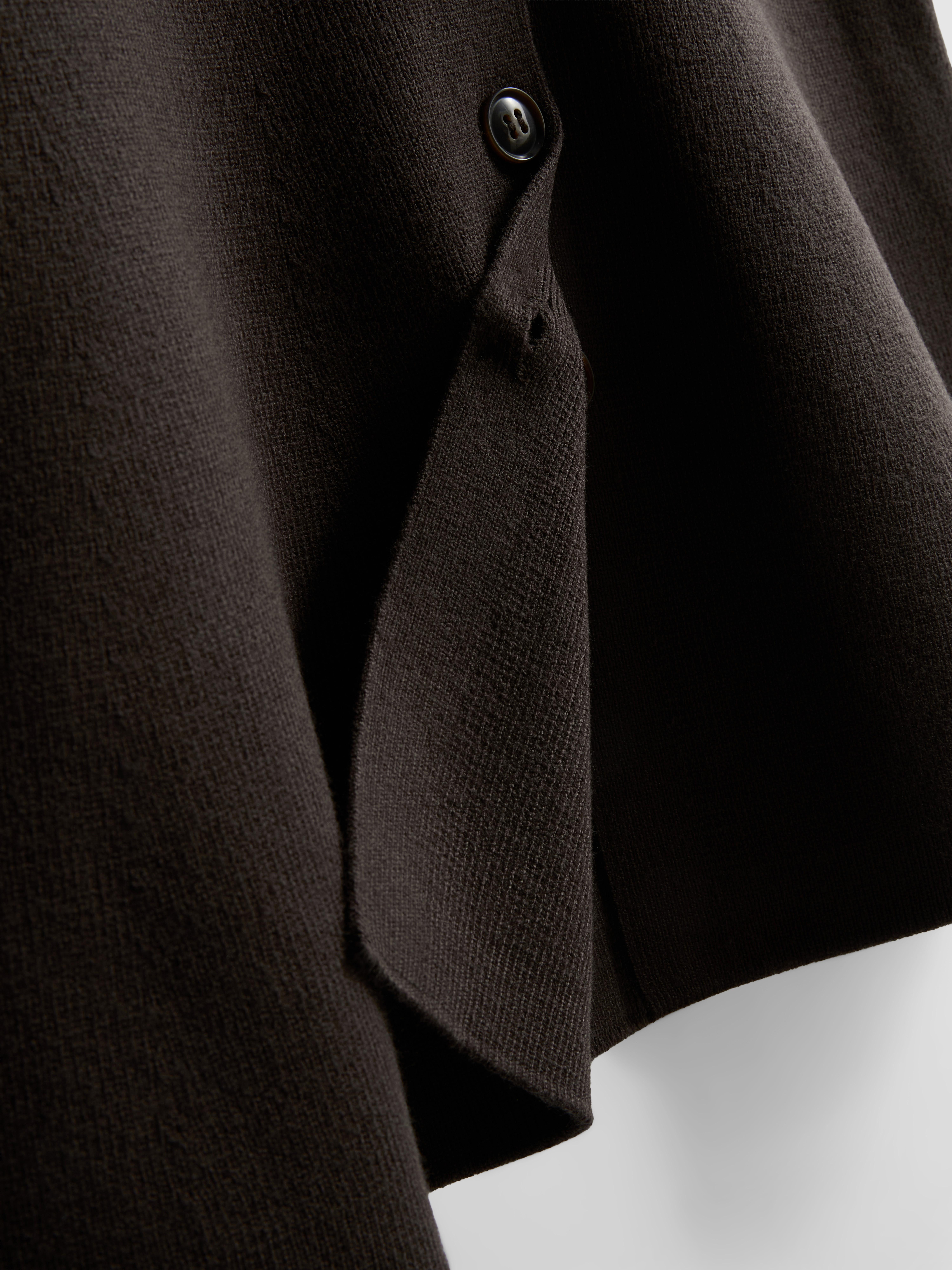 The Edit Knitted Sleeveless Peplum Waistcoat - Chocolate