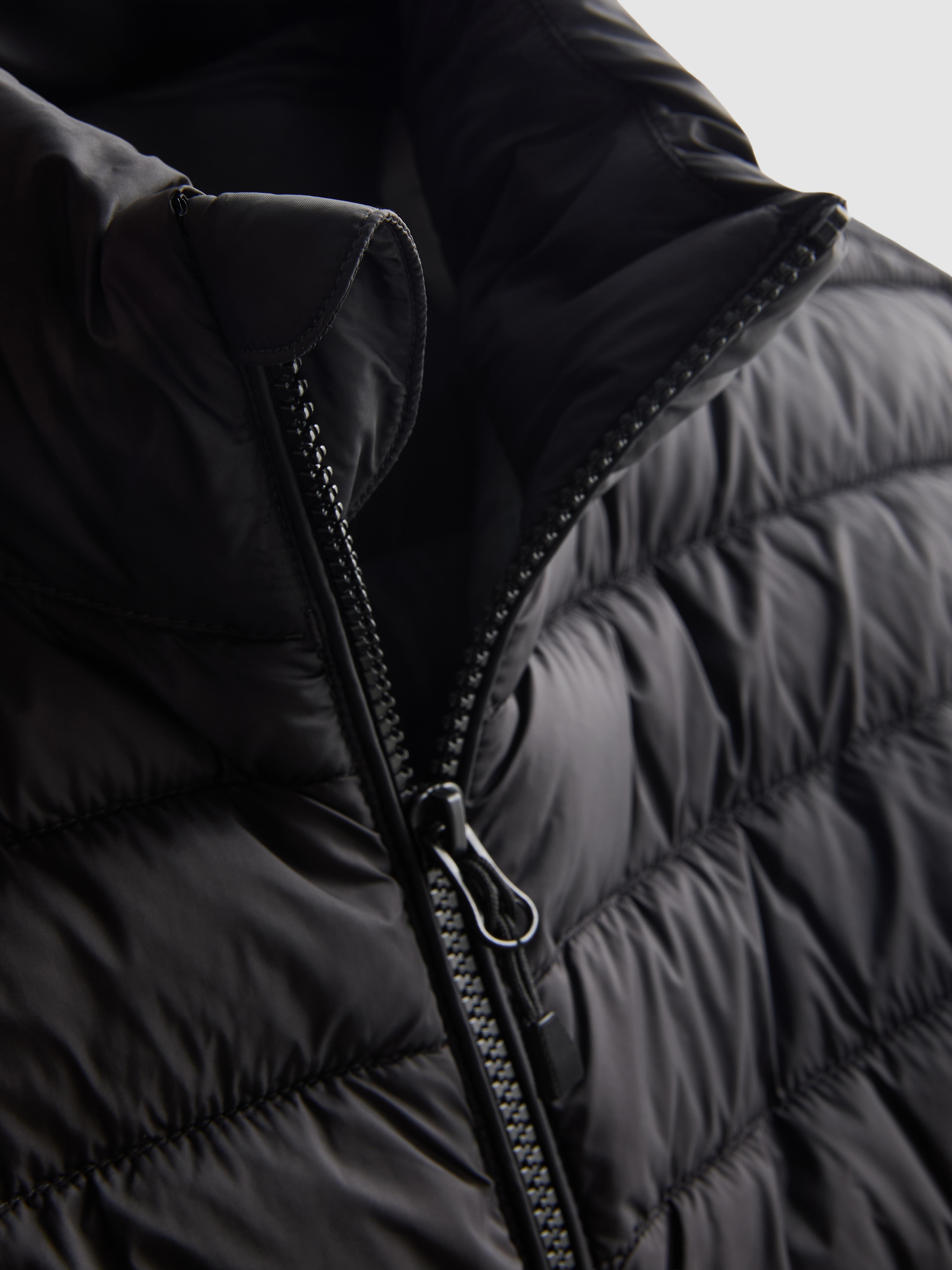Padded Puffer Jacket - Black
