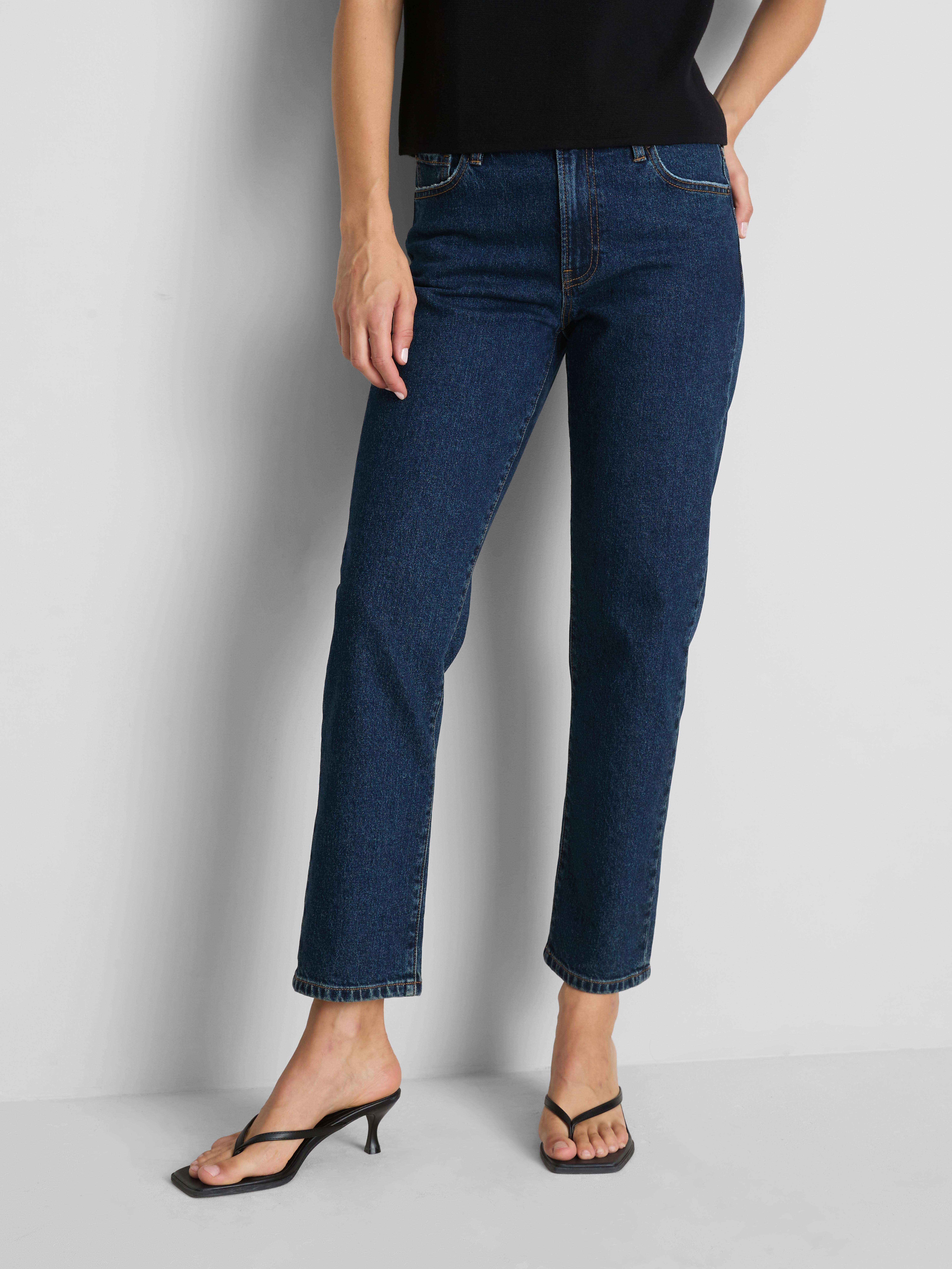 Straight Leg Slim Jeans - Indigo