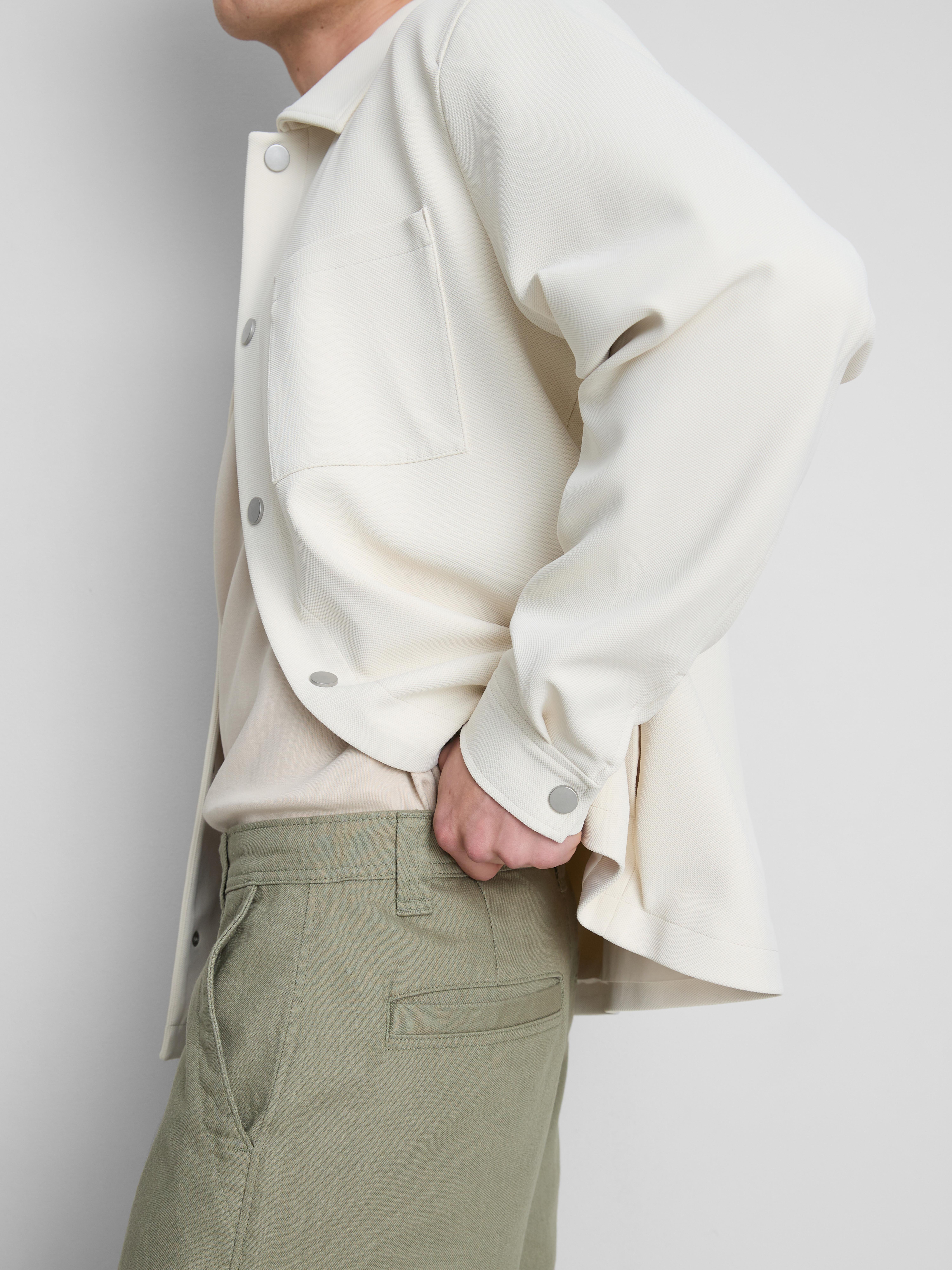 Mid-Rise Baggy Chinos - Olive