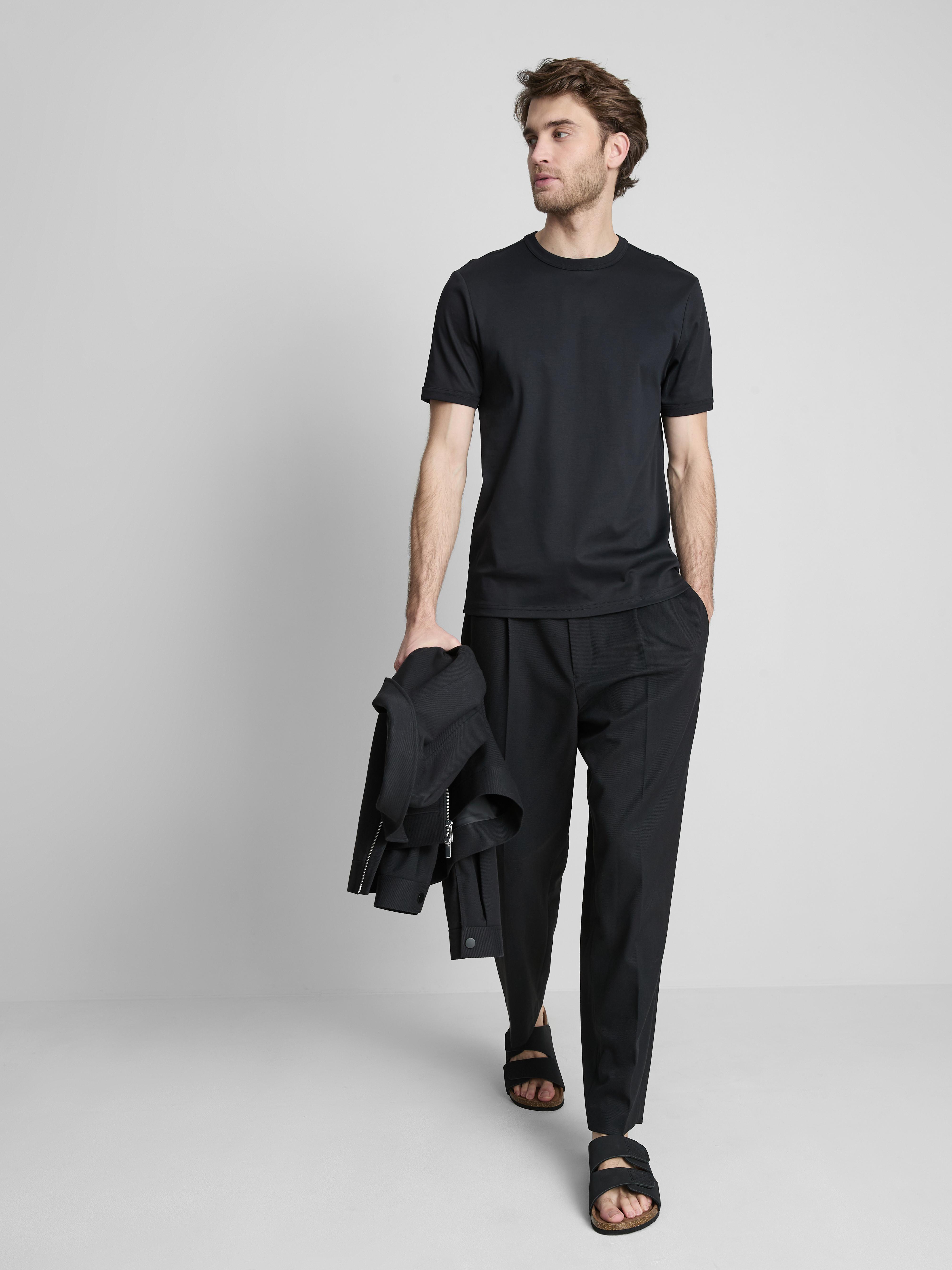 The Edit Mercerized Slim-Fit T-Shirt - Black