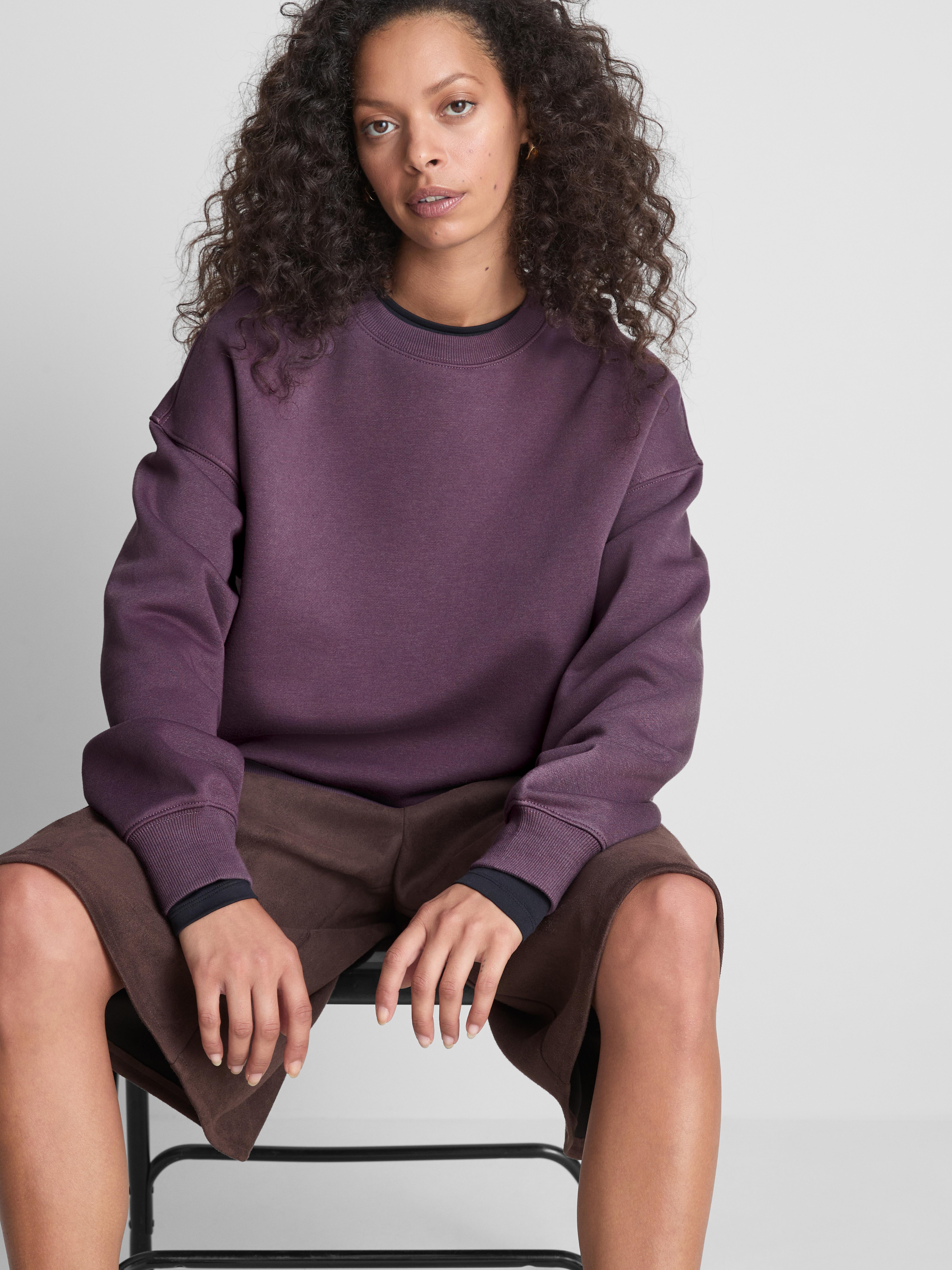 Essential Cotton Blend Sweatshirt - Purple