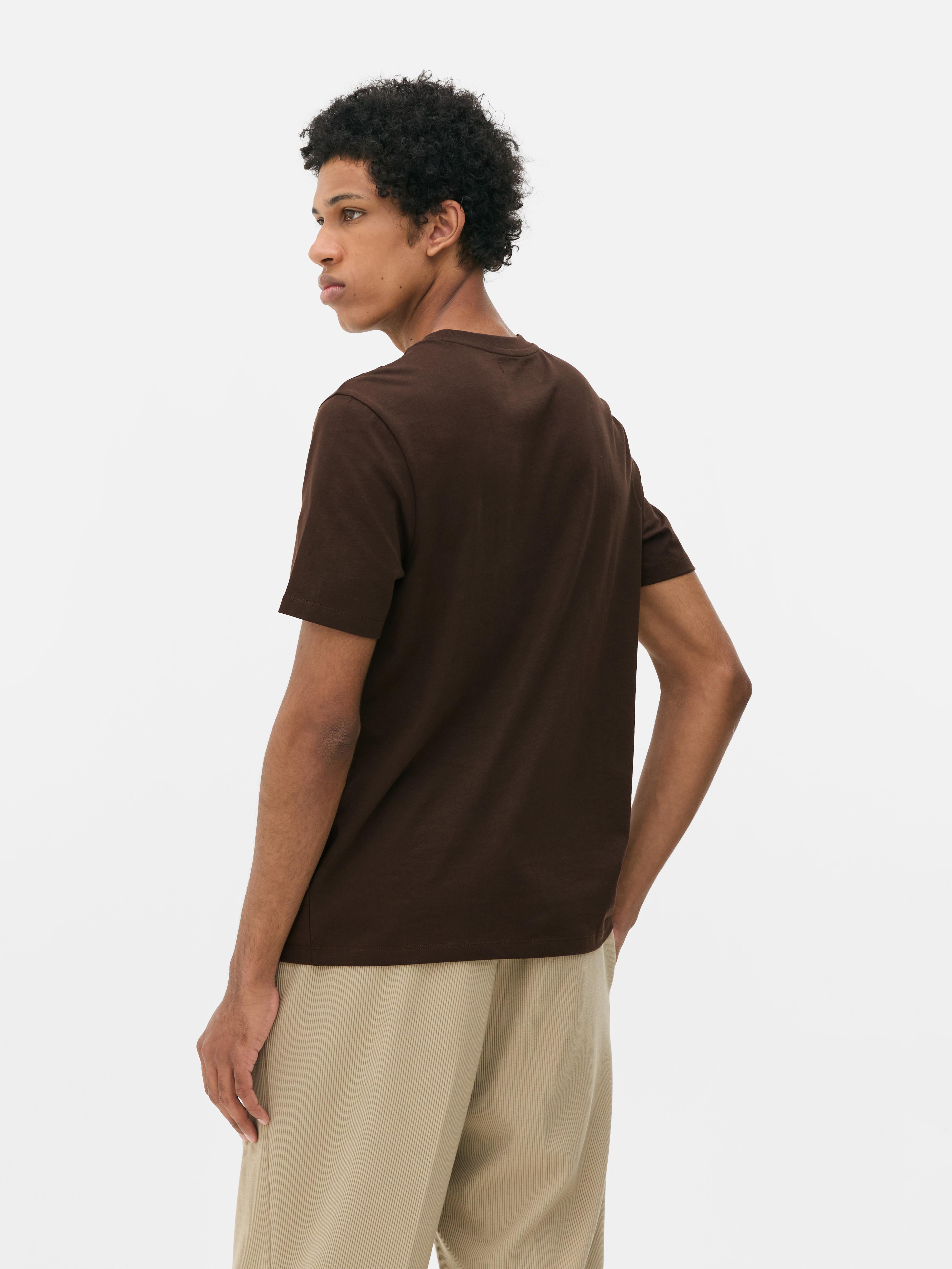 Car Wheel Graphic Short Sleeve T-Shirt - Brown