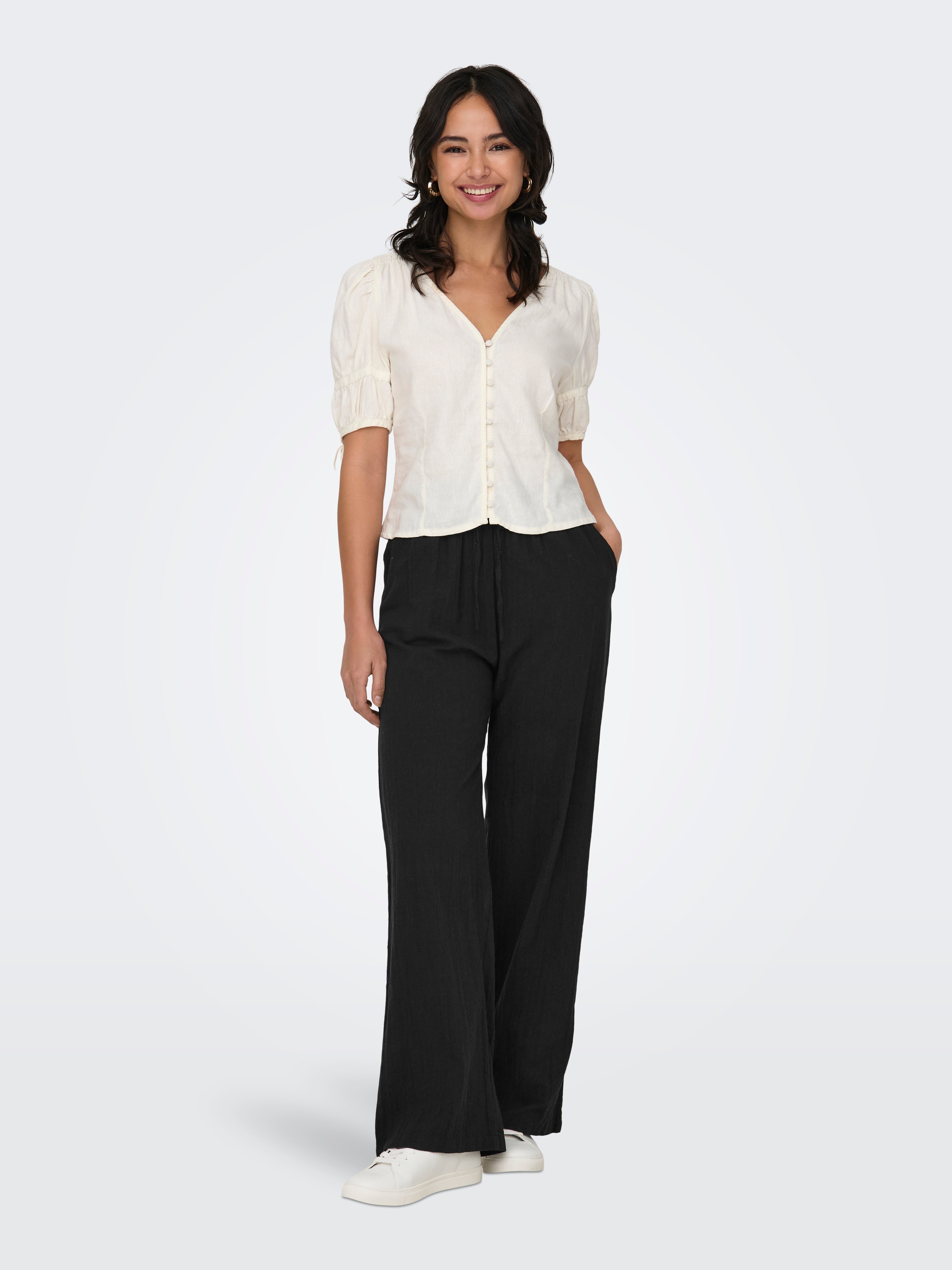 ONLTIZANA Regular Fit Trousers Black