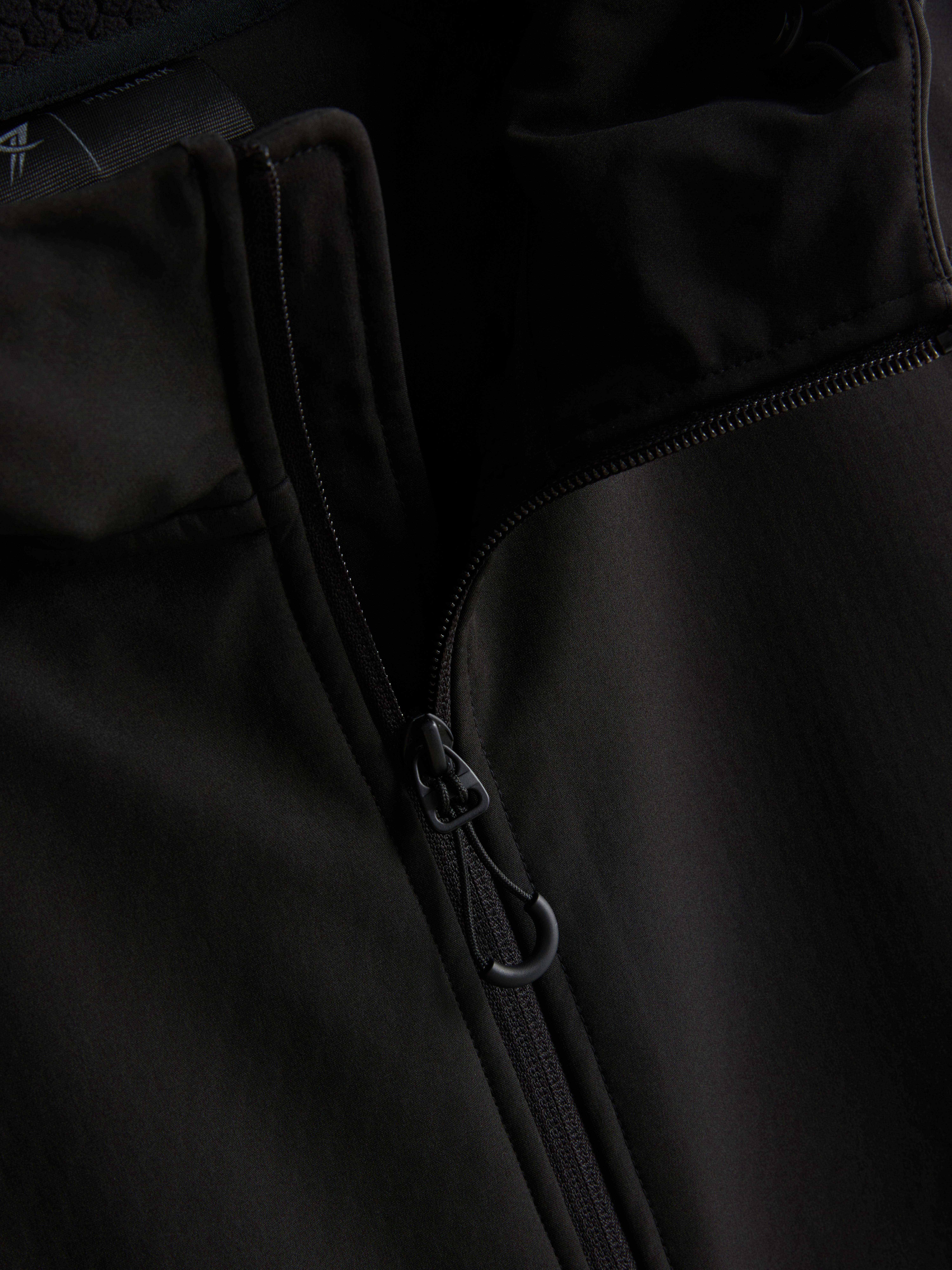 Zip-Up Hooded Performance Jacket - Black
