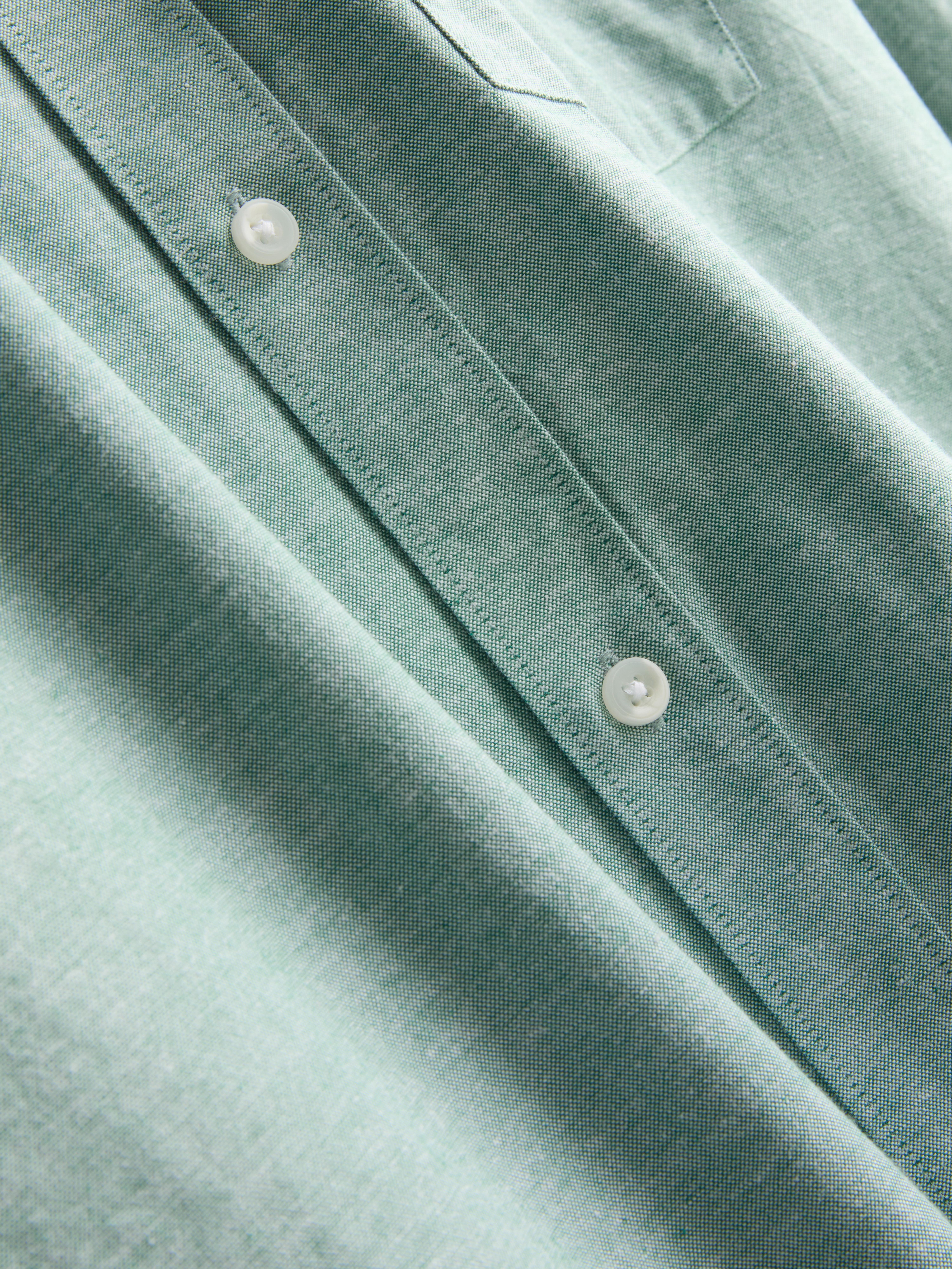 Pure Cotton Regular Fit Oxford Shirt - Green