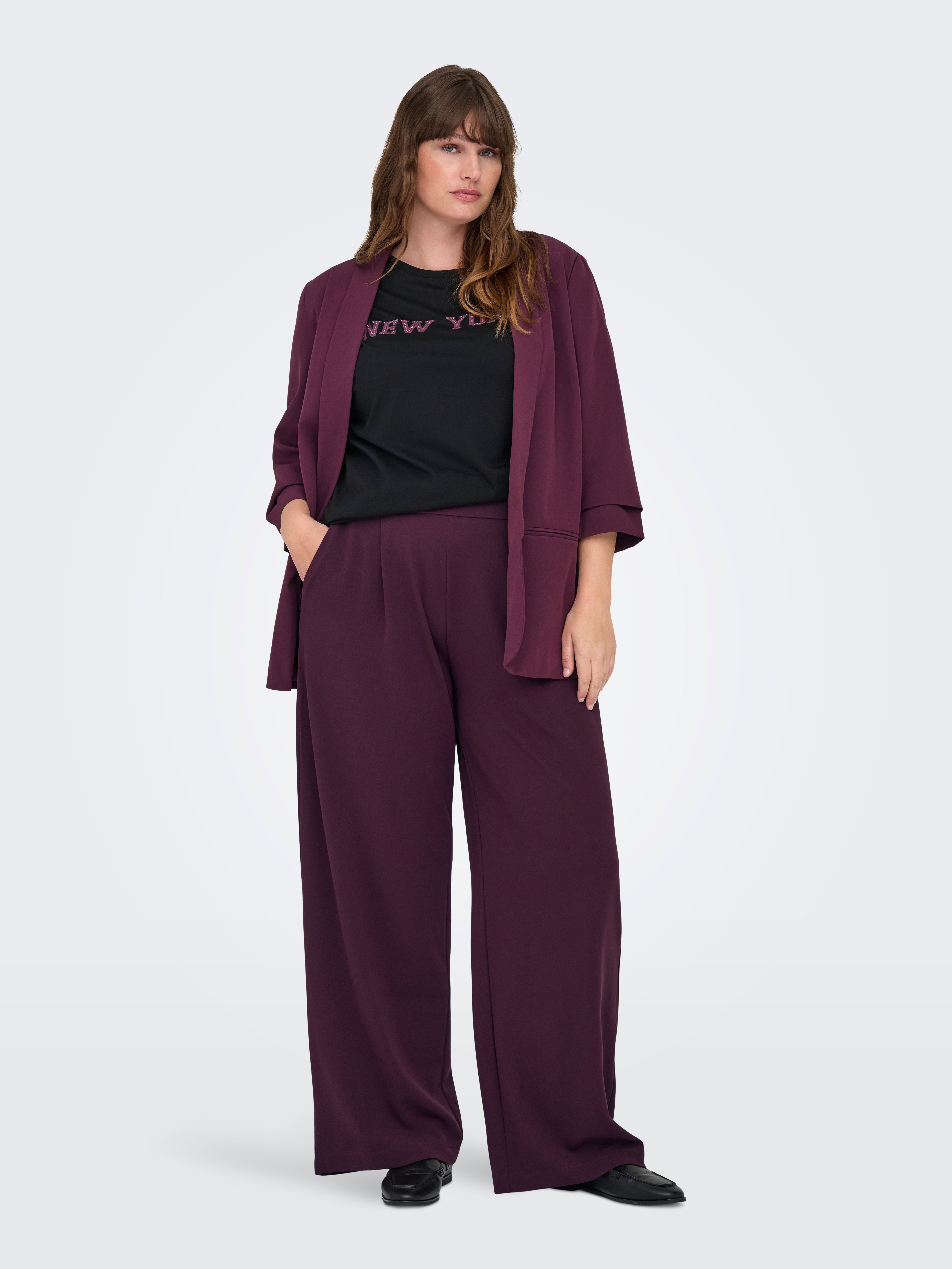 CARSTILLA Regular Fit Wide-leg trousers Winetasting