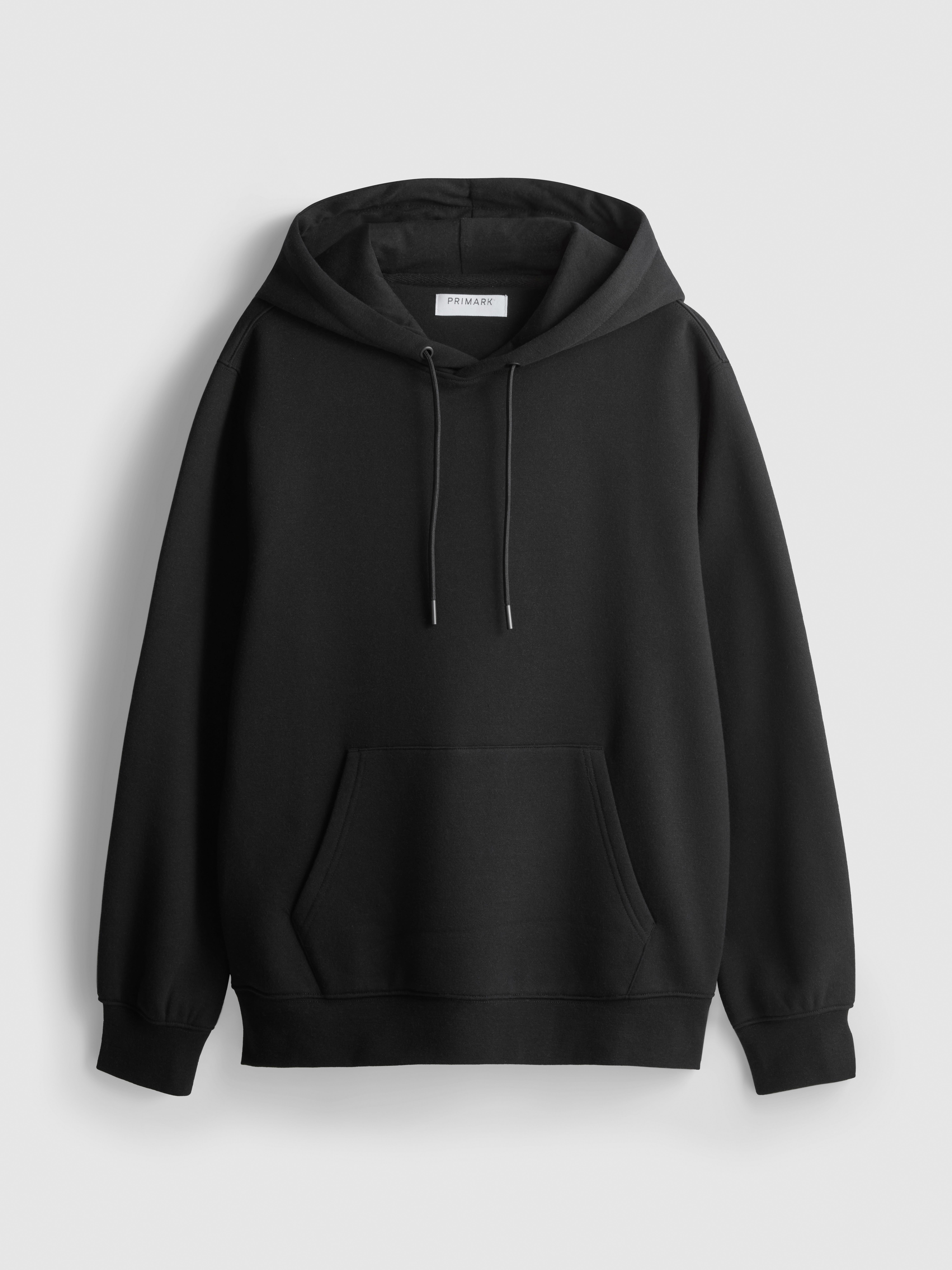 Cotton-Blend Pullover Hoodie - Black