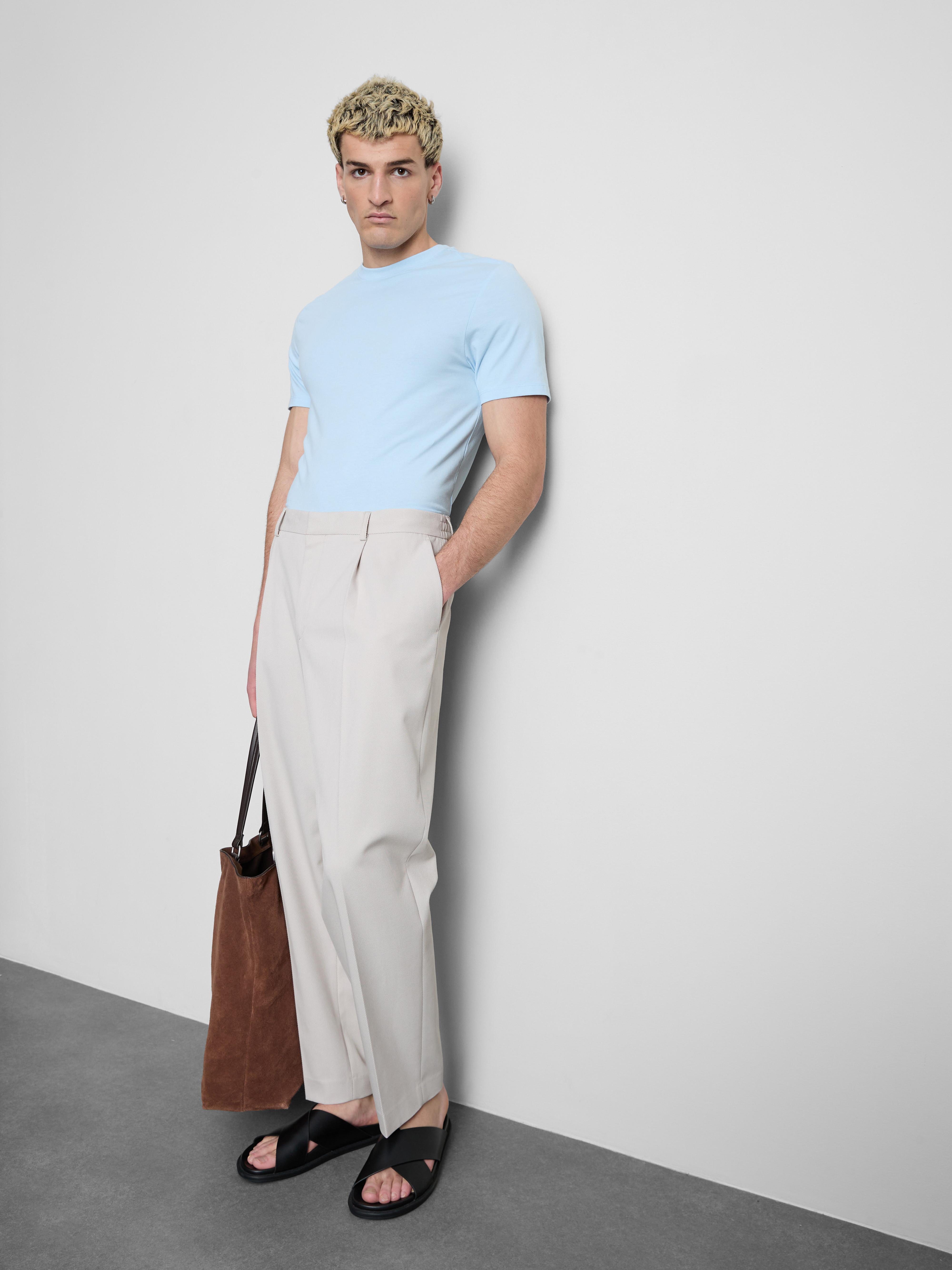 Slim-Fit Stretch T-Shirt - Light Blue