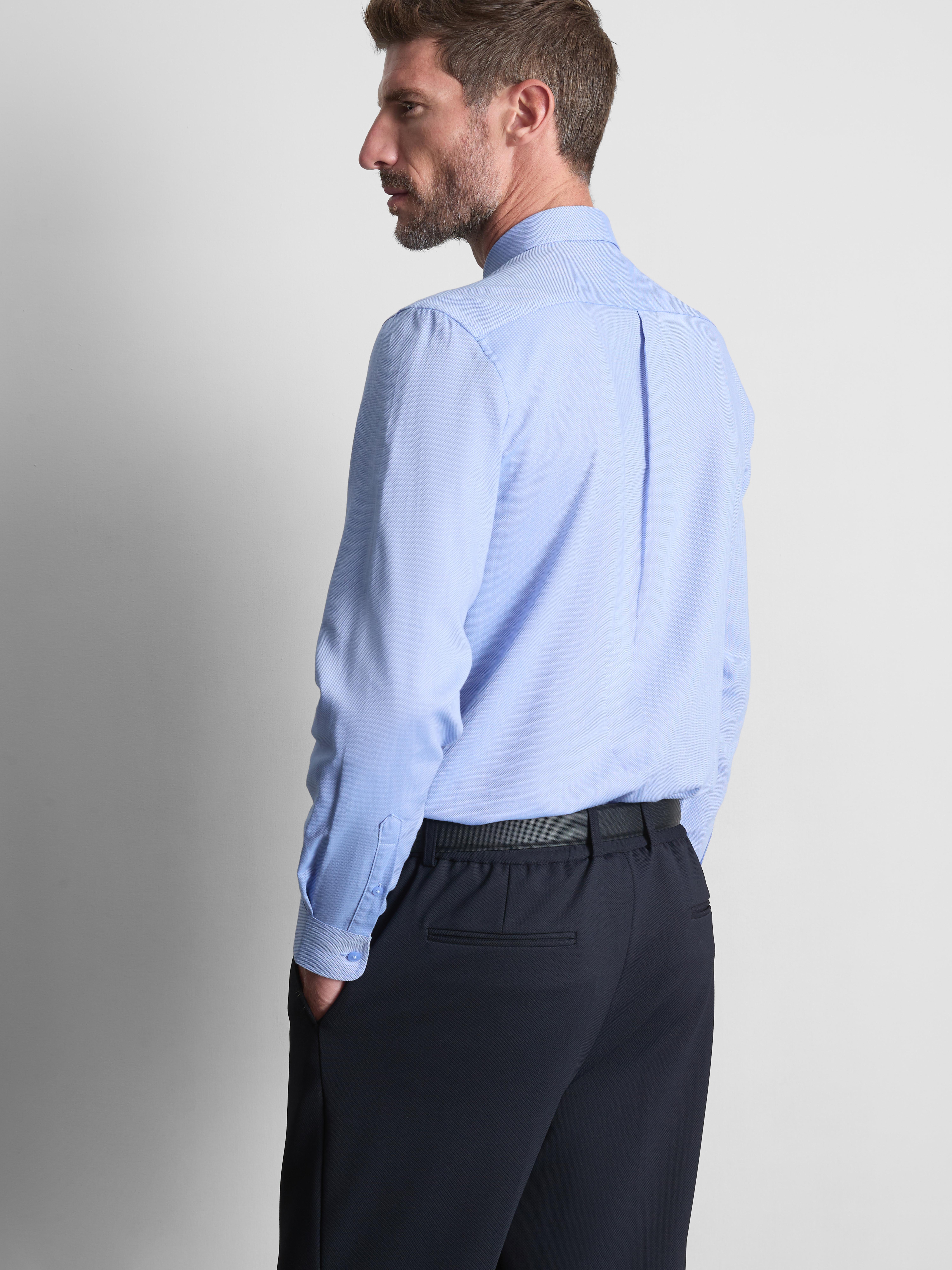 Textured Oxford Shirt - Light Blue