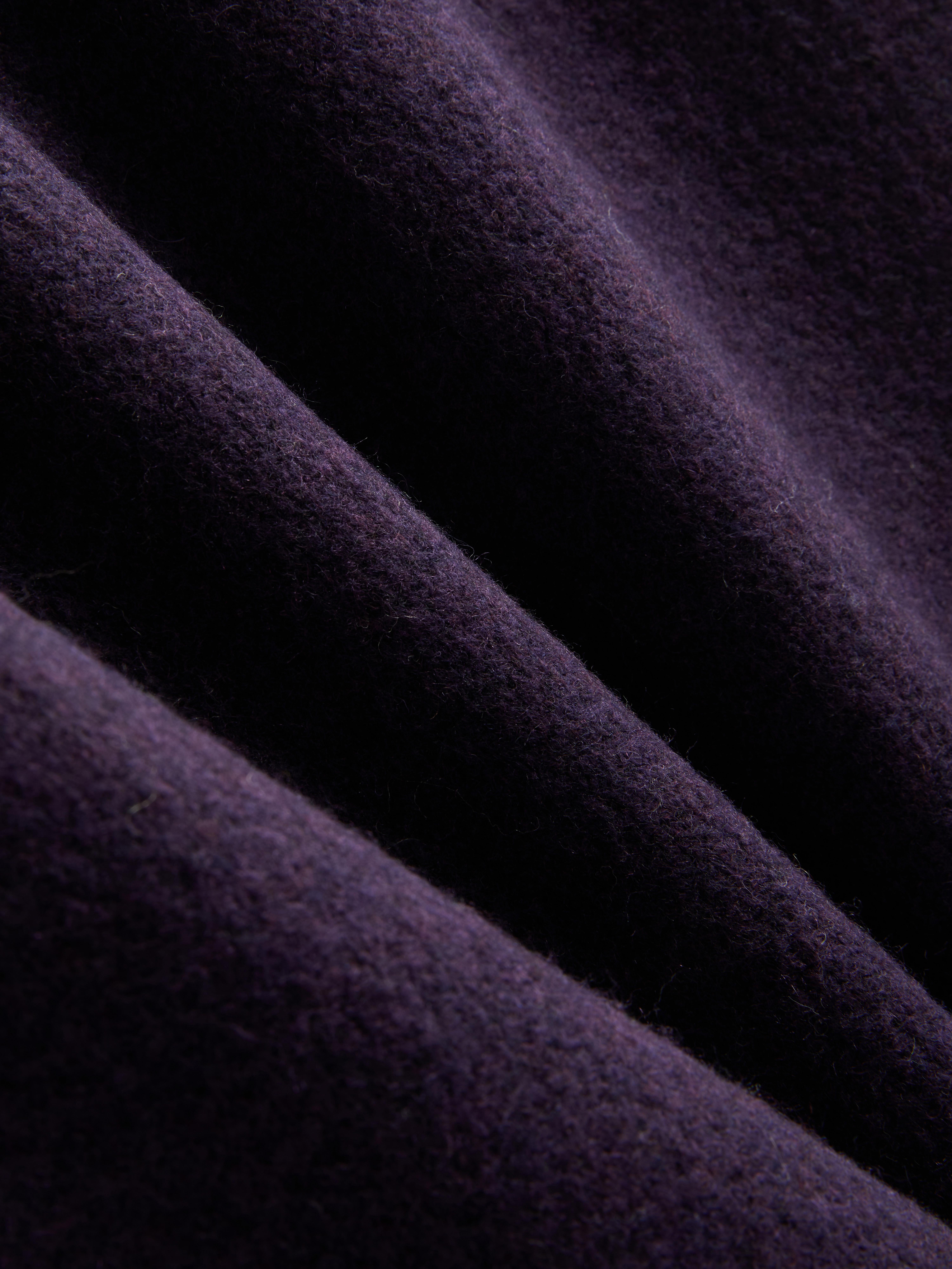 Wool-Blend Knitted Boxy T-Shirt - Dark Purple