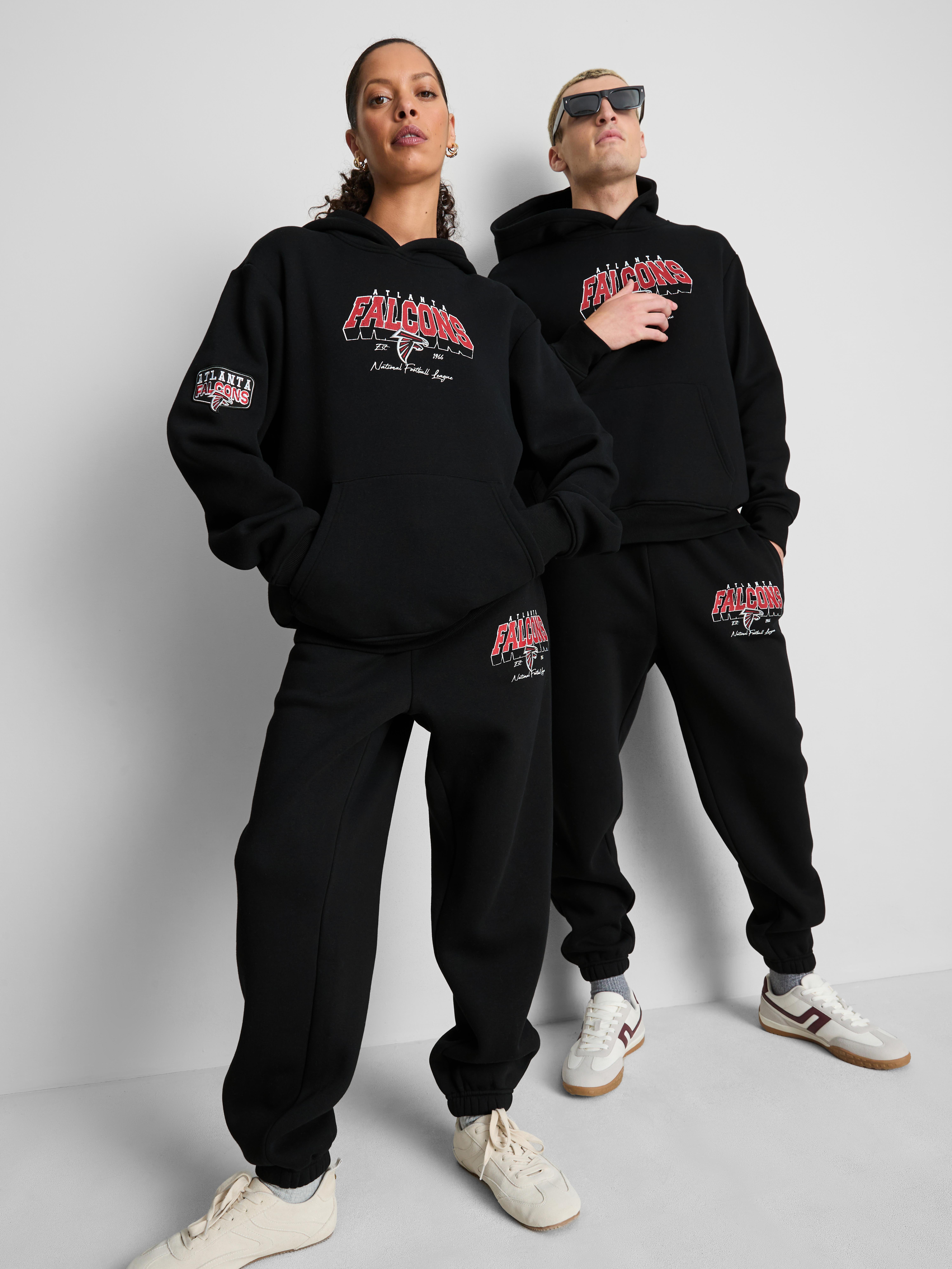 NFL Atlanta Falcons Cotton Rich Hoodie - Black