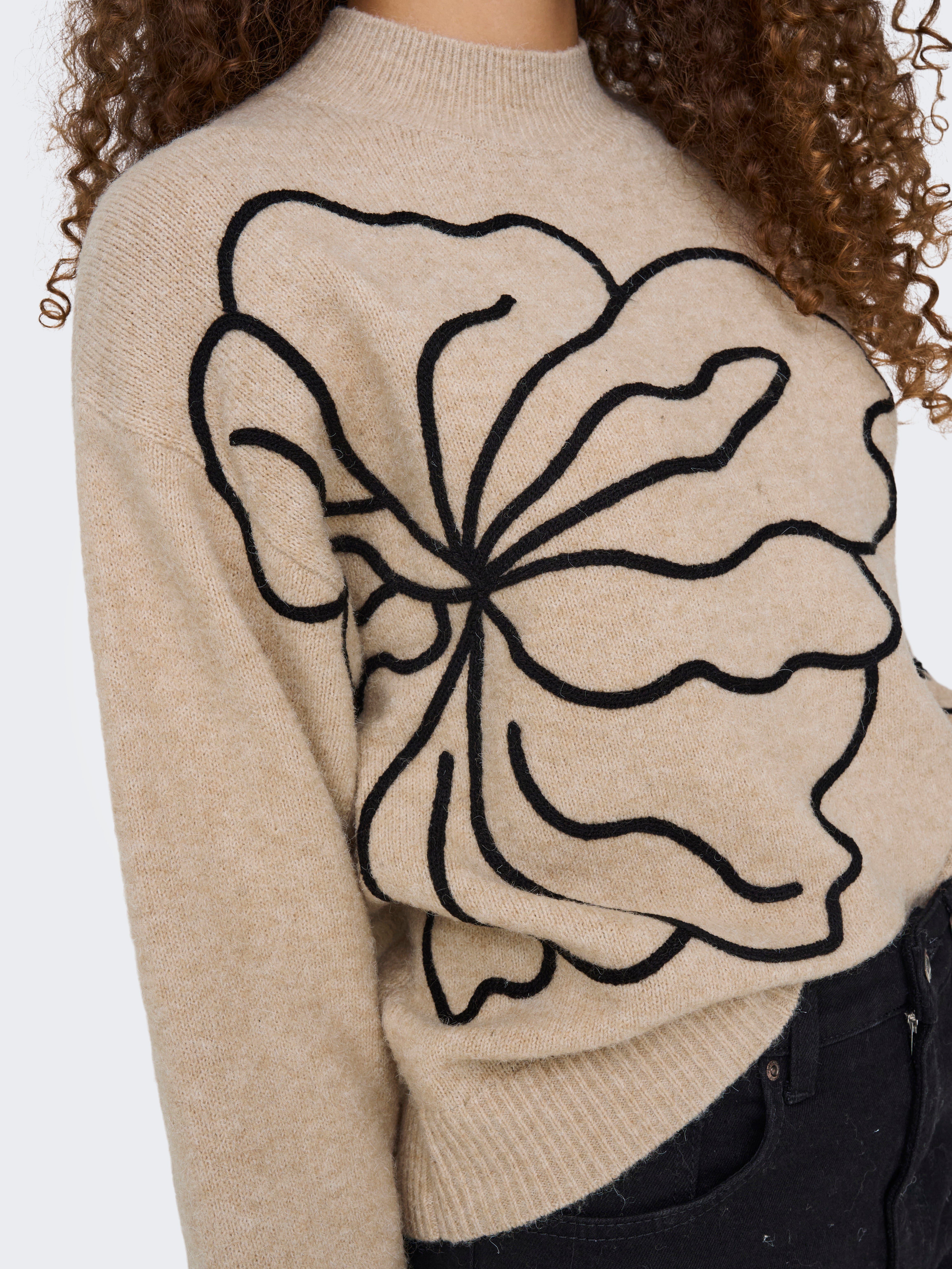 JDYJELLA Knitted pullover Cement